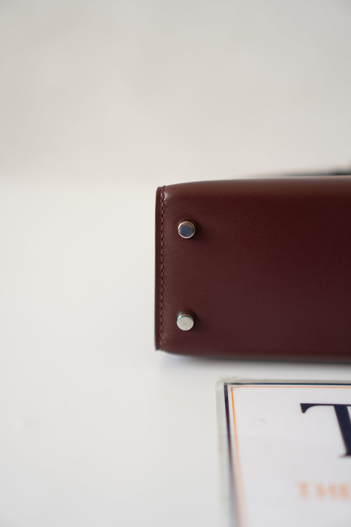 Mini KL II – Bordeaux Box Calf with Palladium Hardware