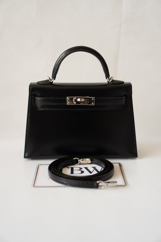 Mini KL II – Black Box Calfskin with Palladium Hardware