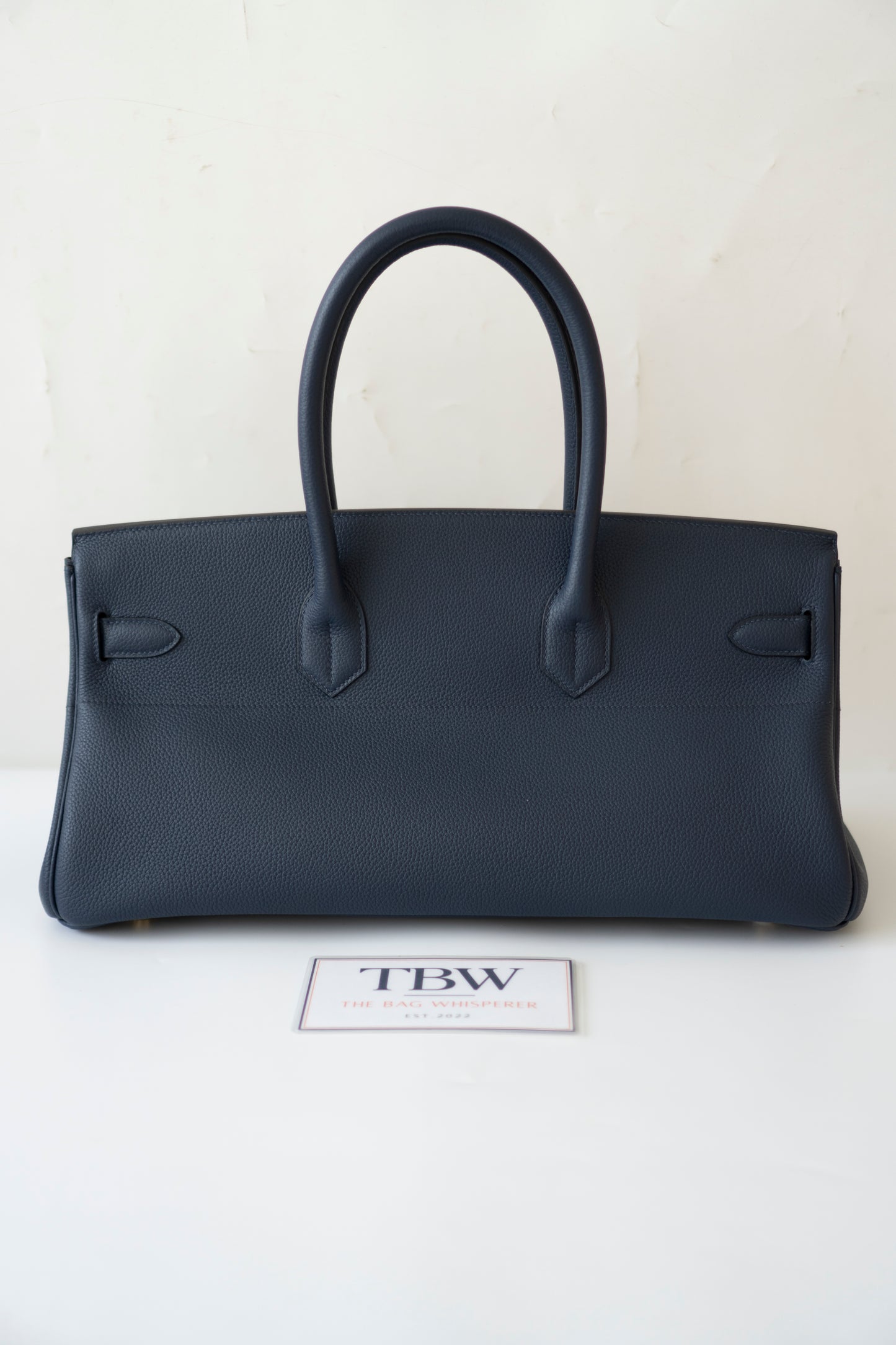 BK Shoulder Bag 42 – Blue Saphir with Gold Hardware