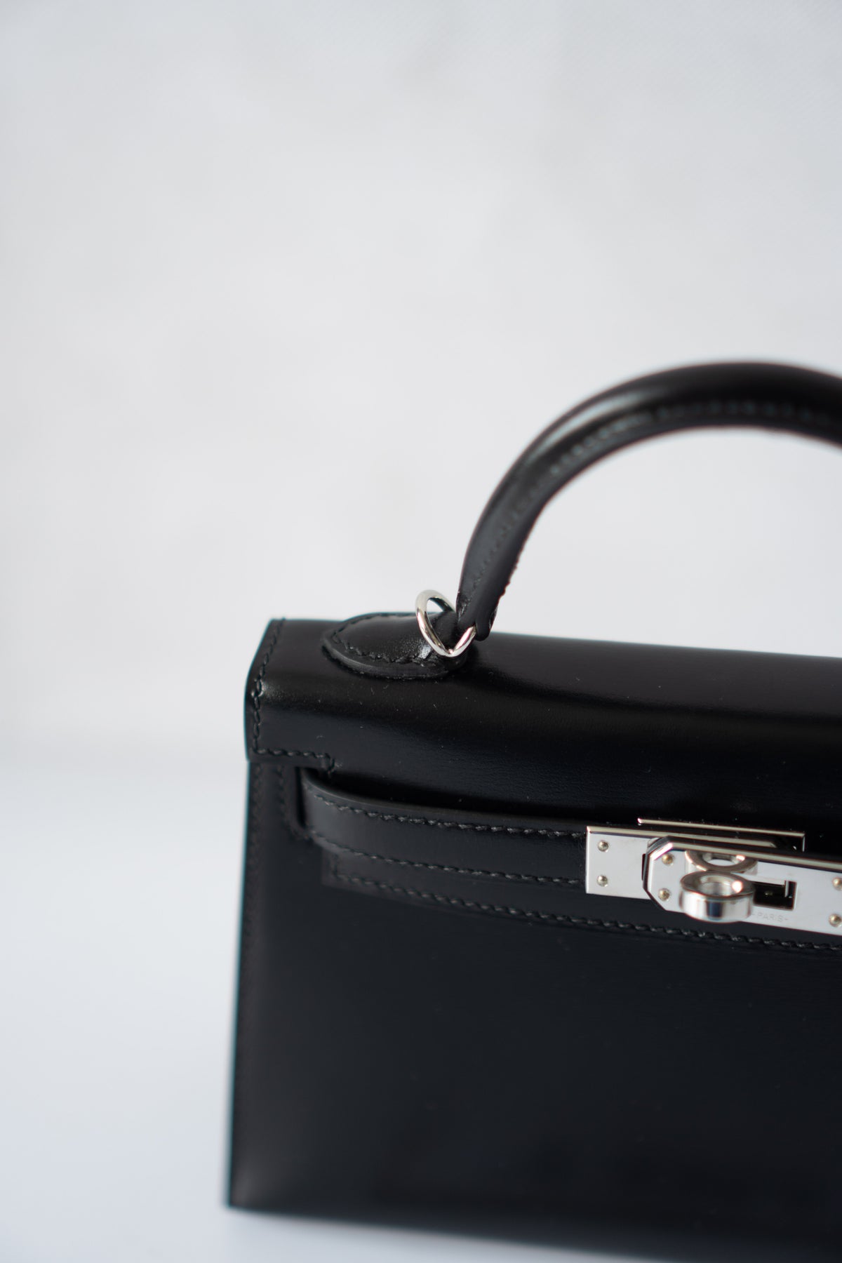 Mini KL II – Black Box Calfskin with Palladium Hardware