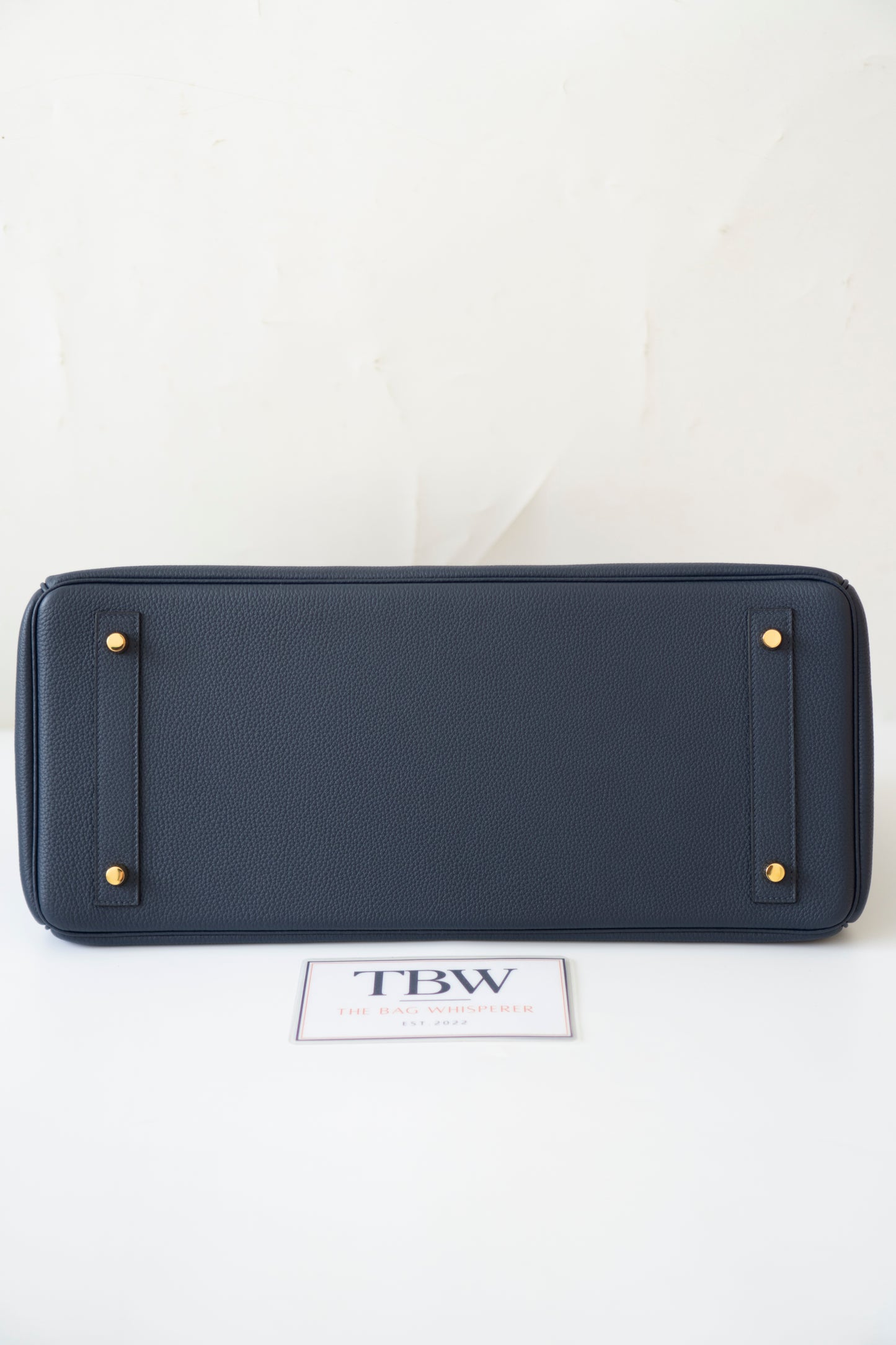 BK Shoulder Bag 42 – Blue Saphir with Gold Hardware