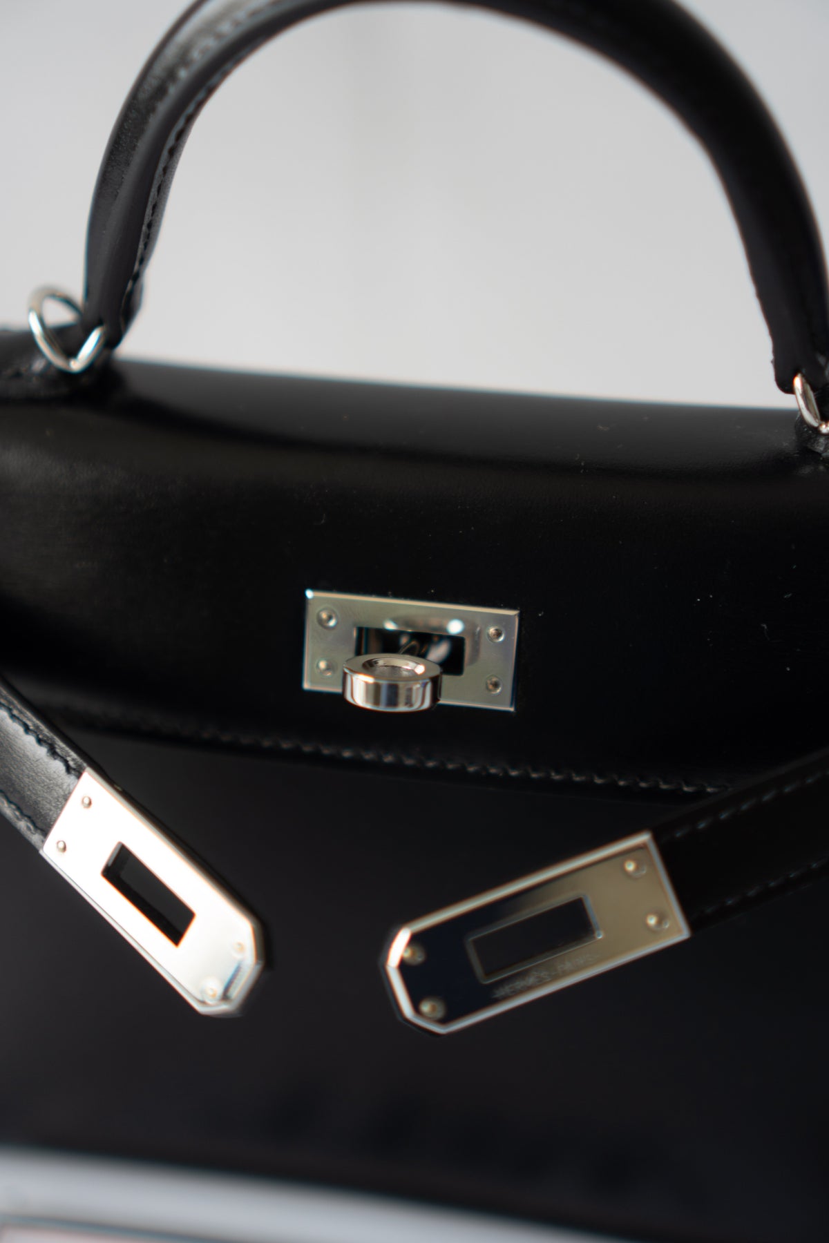 Mini KL II – Black Box Calfskin with Palladium Hardware