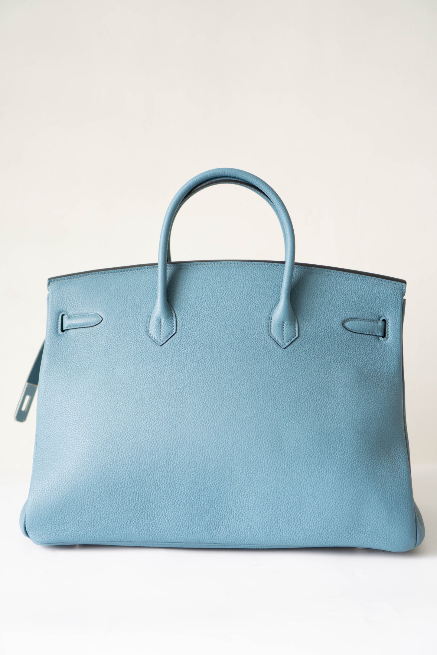 BK 40 – Blue Jean Togo Leather with Palladium Hardware