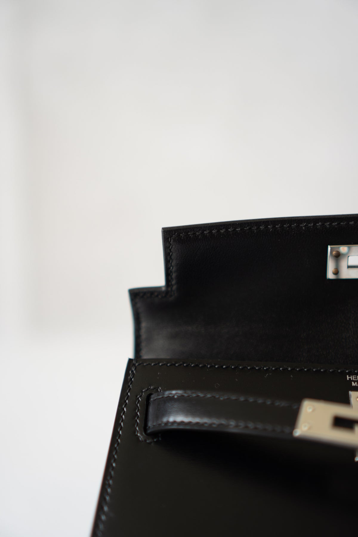 Mini KL II – Black Box Calfskin with Palladium Hardware