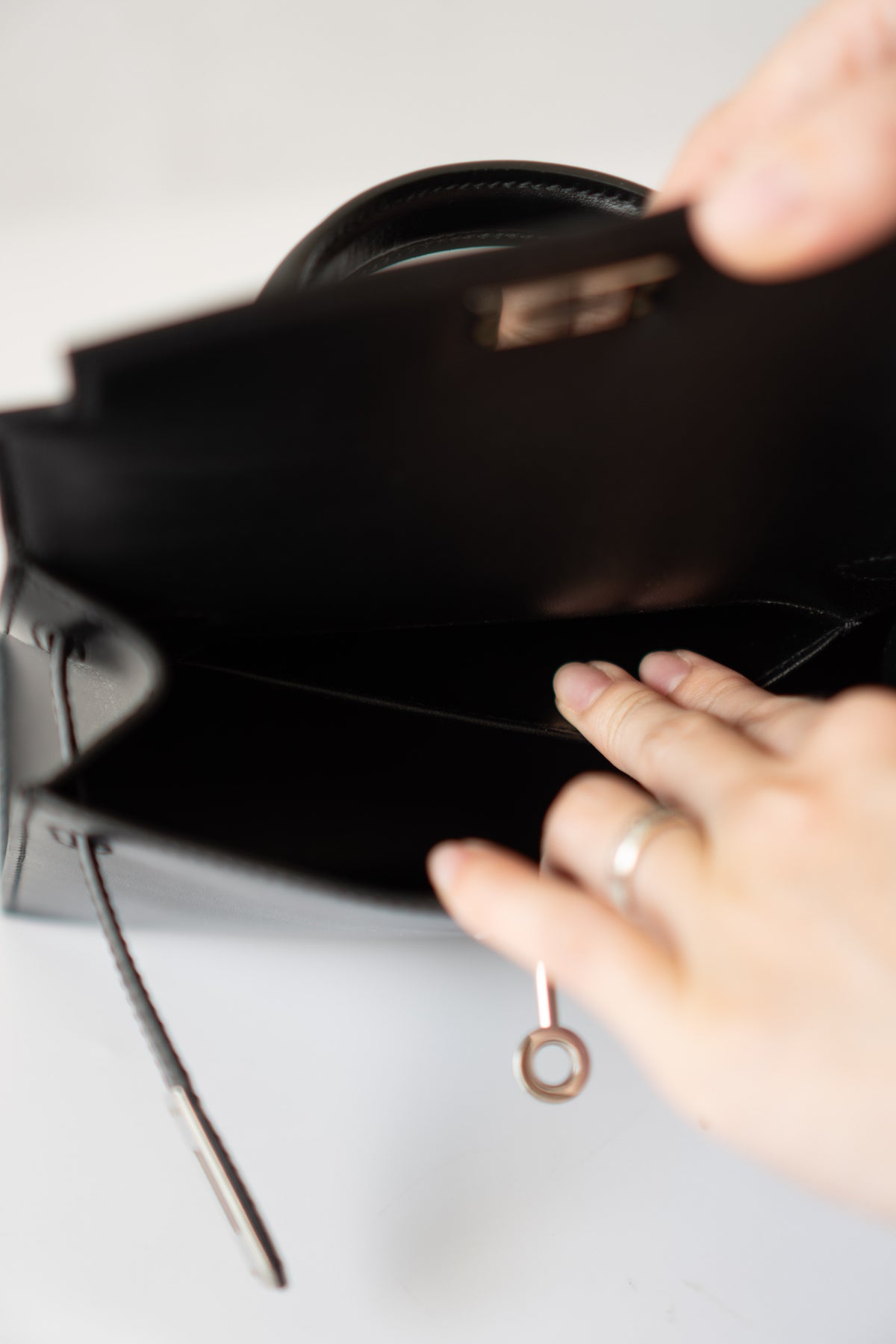 Mini KL II – Black Box Calfskin with Palladium Hardware