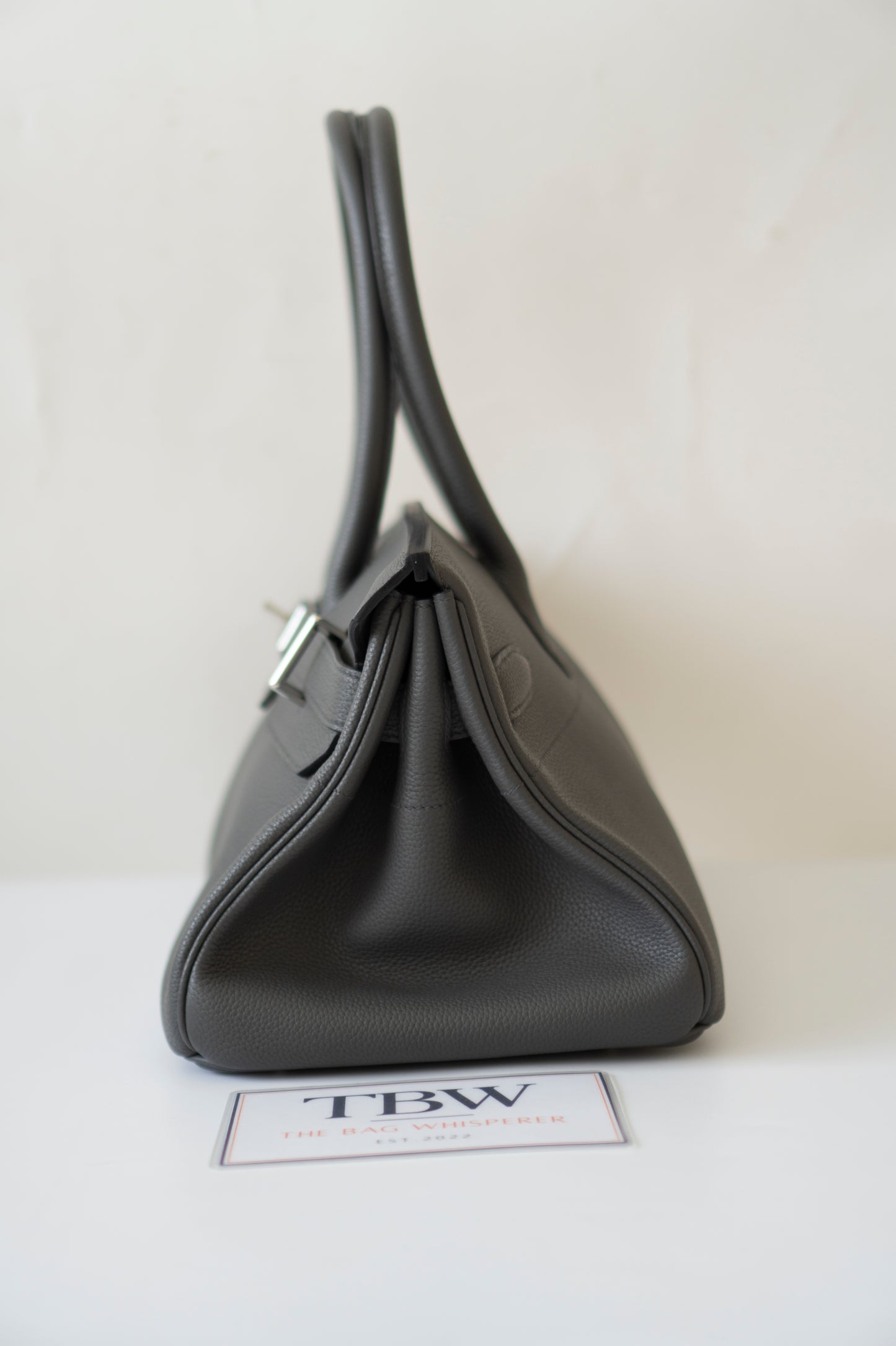 BK Shoulder Bag 42 – Graphite with Palladium Hardware (No Logo)