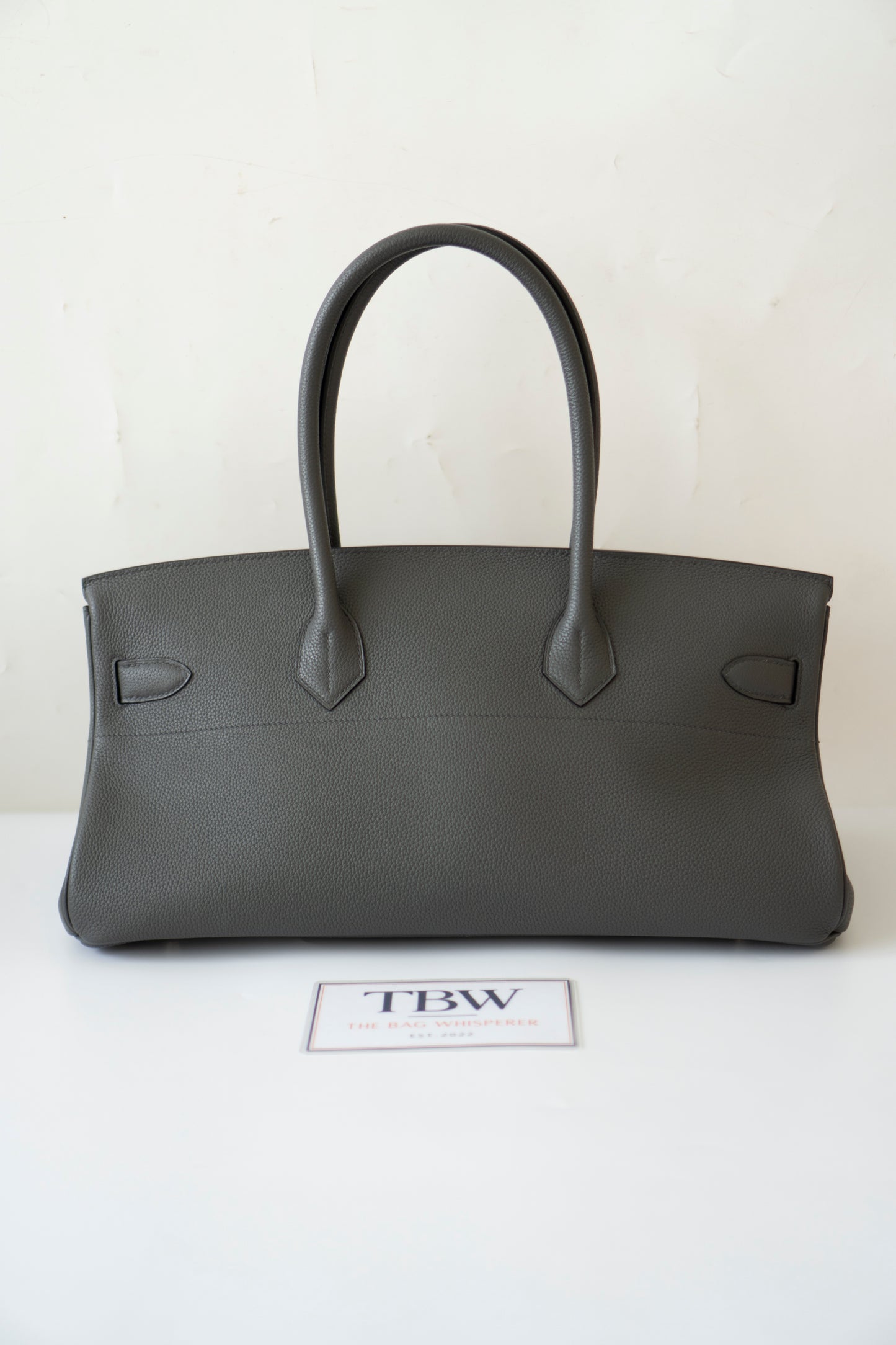BK Shoulder Bag 42 – Graphite with Palladium Hardware (No Logo)