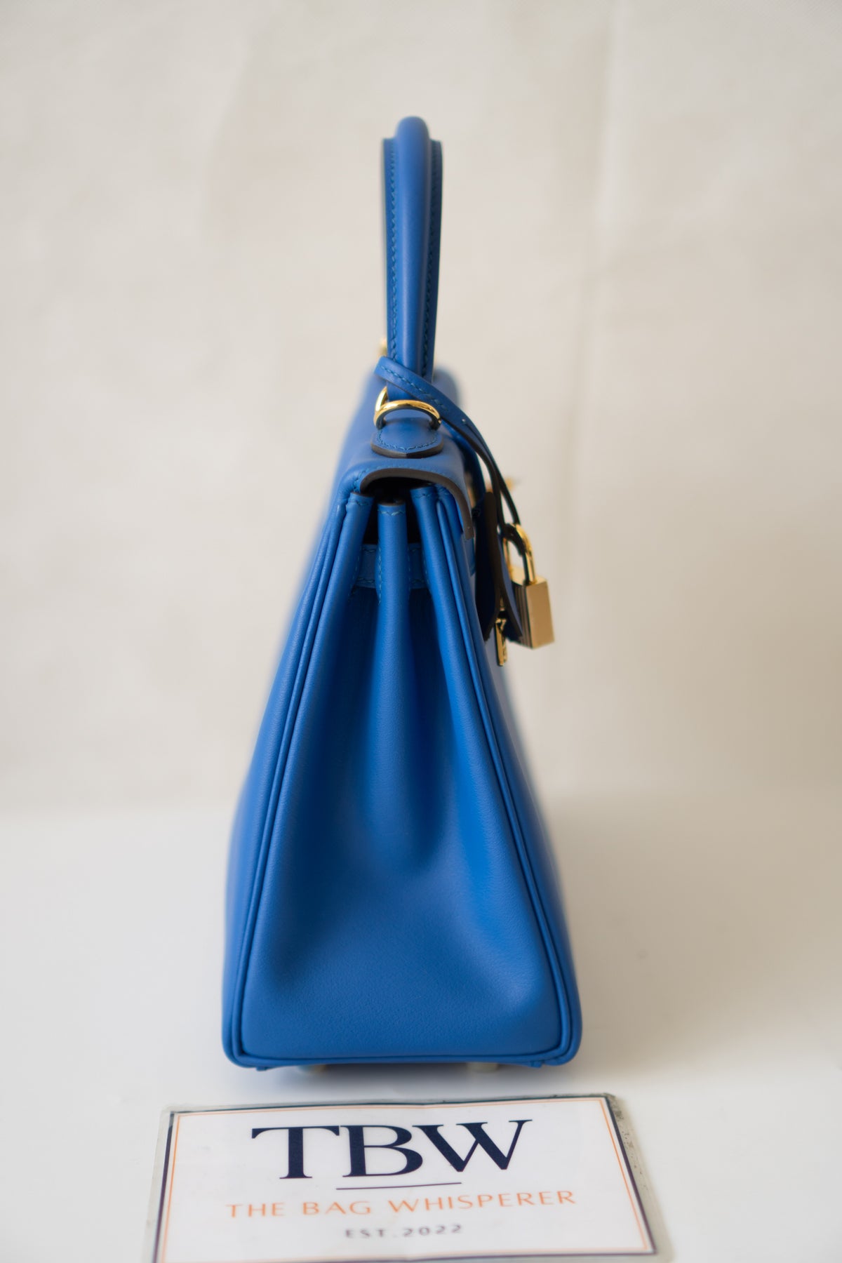 KL 25 Sellier – Blue France Swift Leather with Gold Hardware