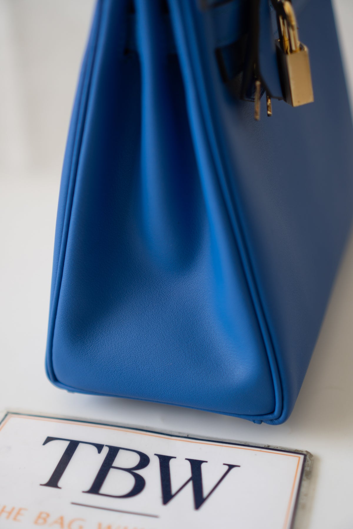 KL 25 Sellier – Blue France Swift Leather with Gold Hardware