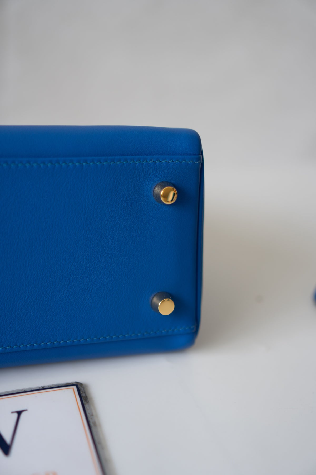 KL 25 Sellier – Blue France Swift Leather with Gold Hardware