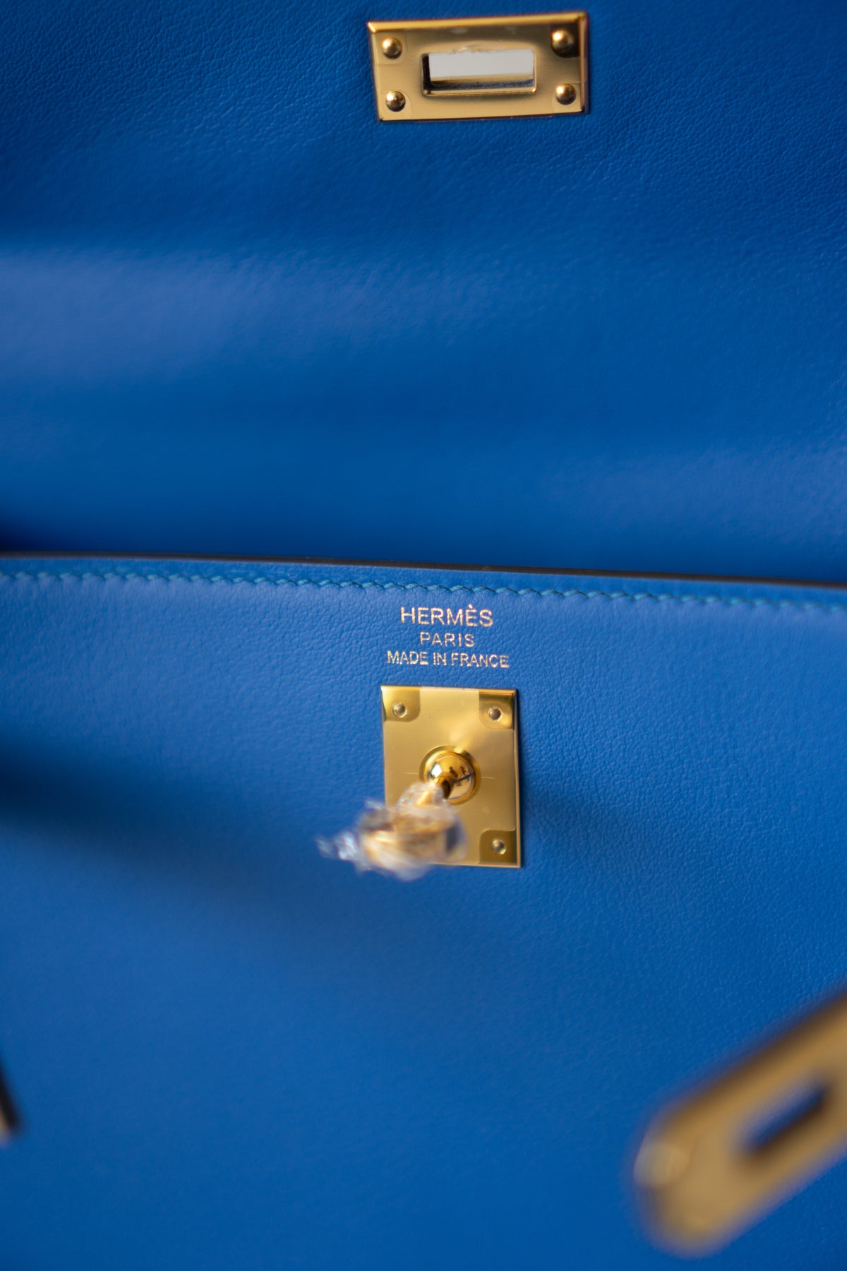 KL 25 Sellier – Blue France Swift Leather with Gold Hardware