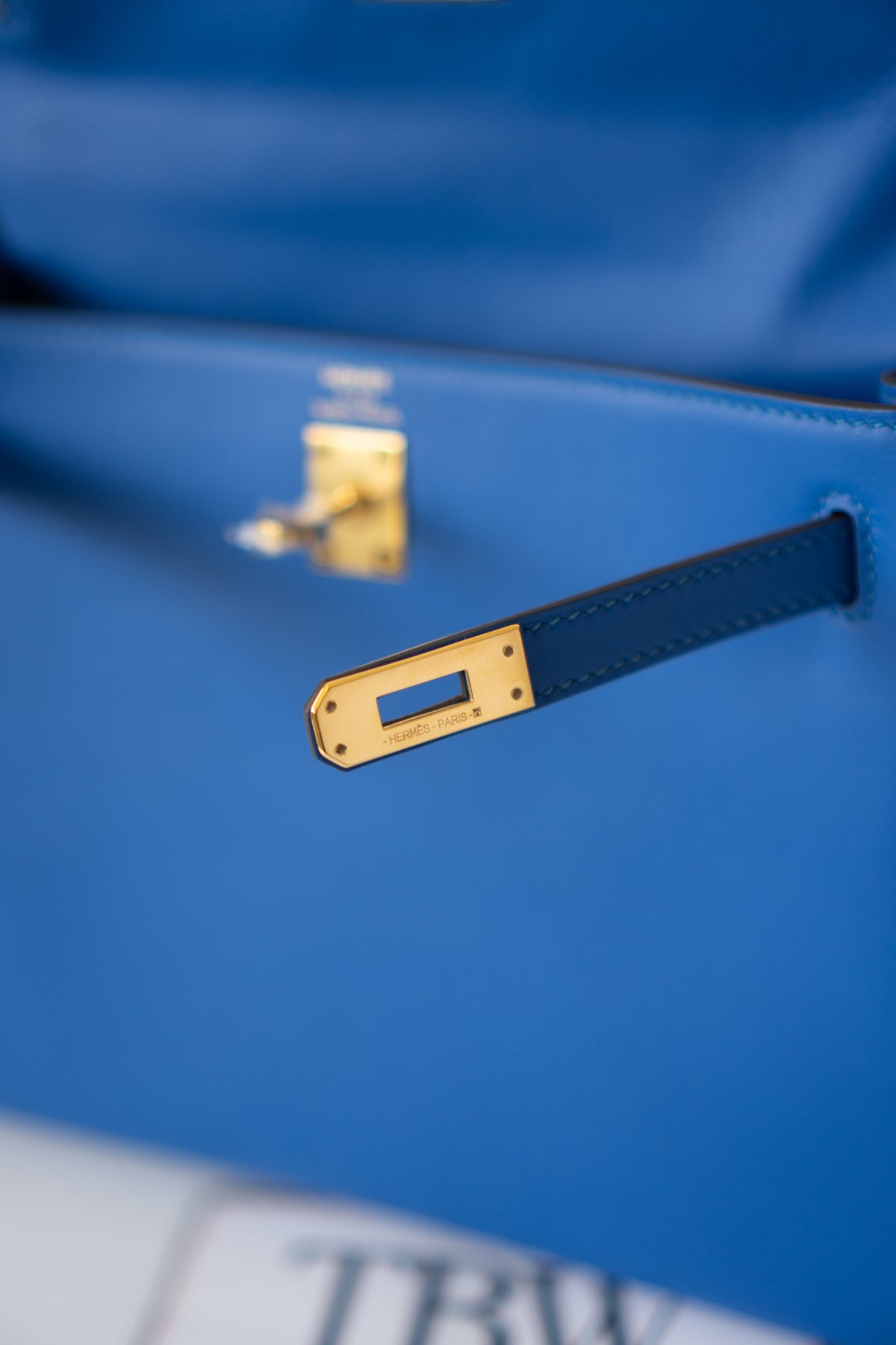 KL 25 Sellier – Blue France Swift Leather with Gold Hardware