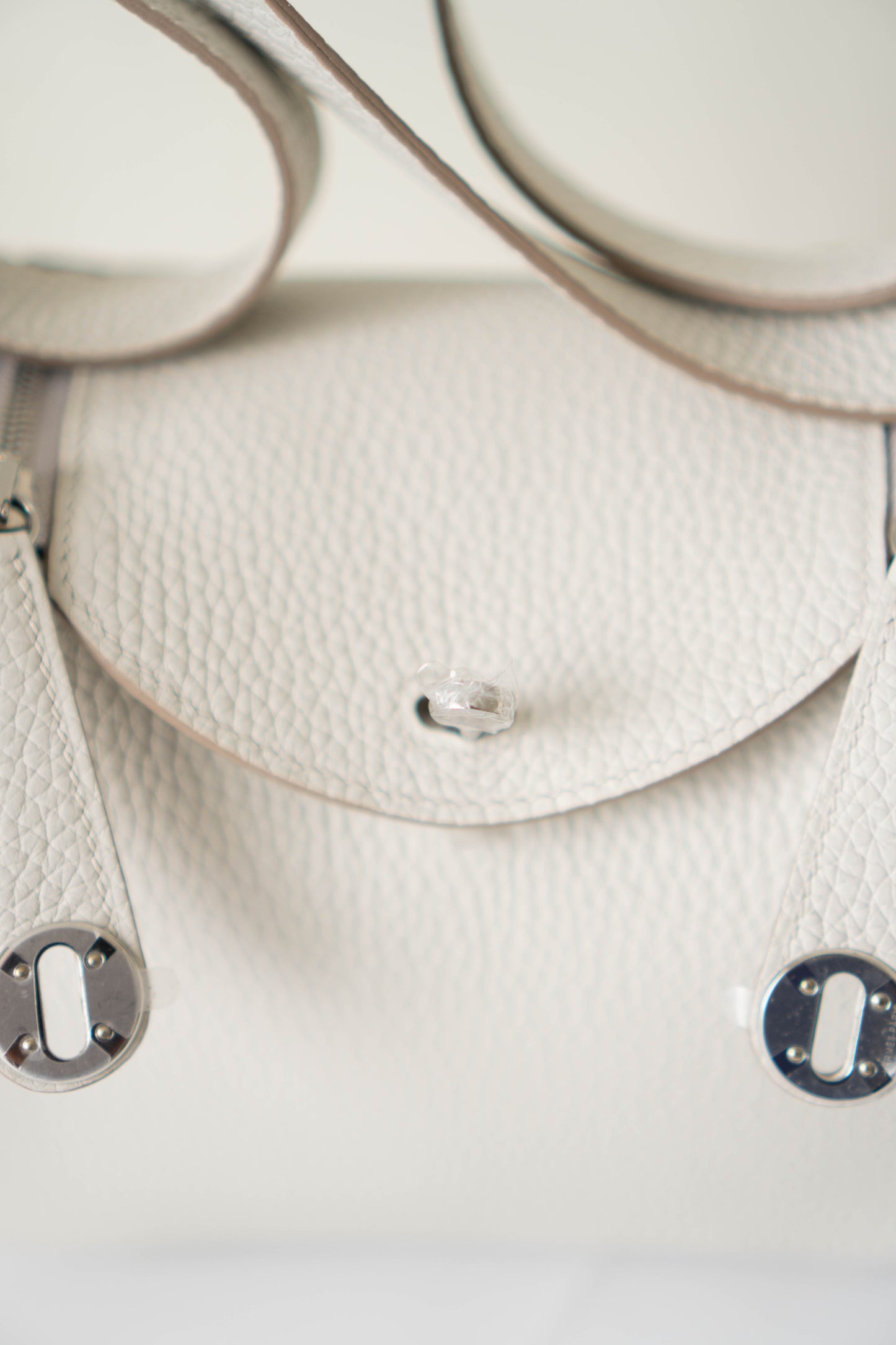 Mini Lind in Pearl Gray Clemence Calfskin with Palladium Hardware