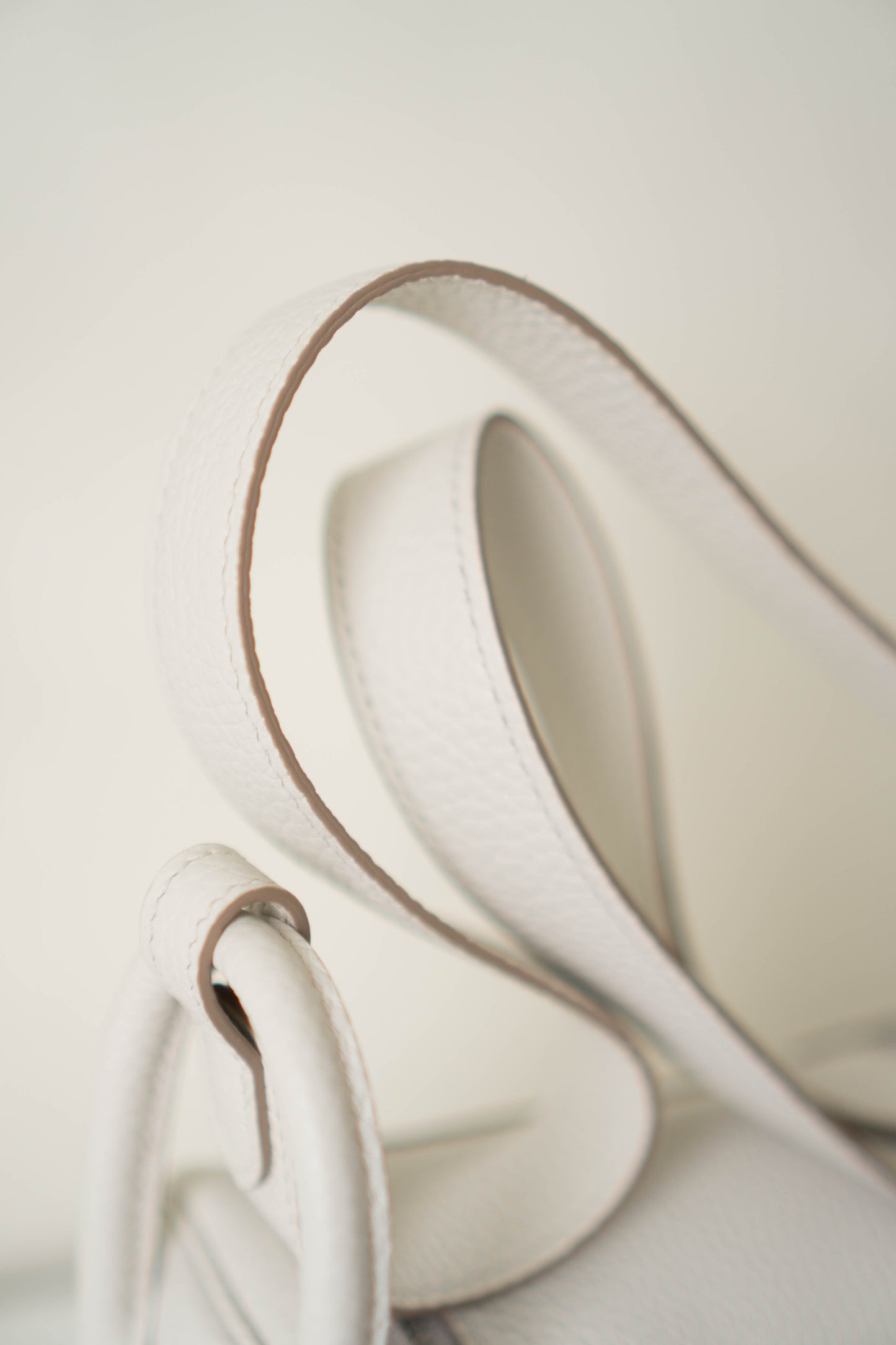 Mini Lind in Pearl Gray Clemence Calfskin with Palladium Hardware