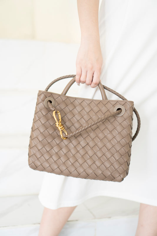 Small Andiamo – Taupe with Gold Hardware