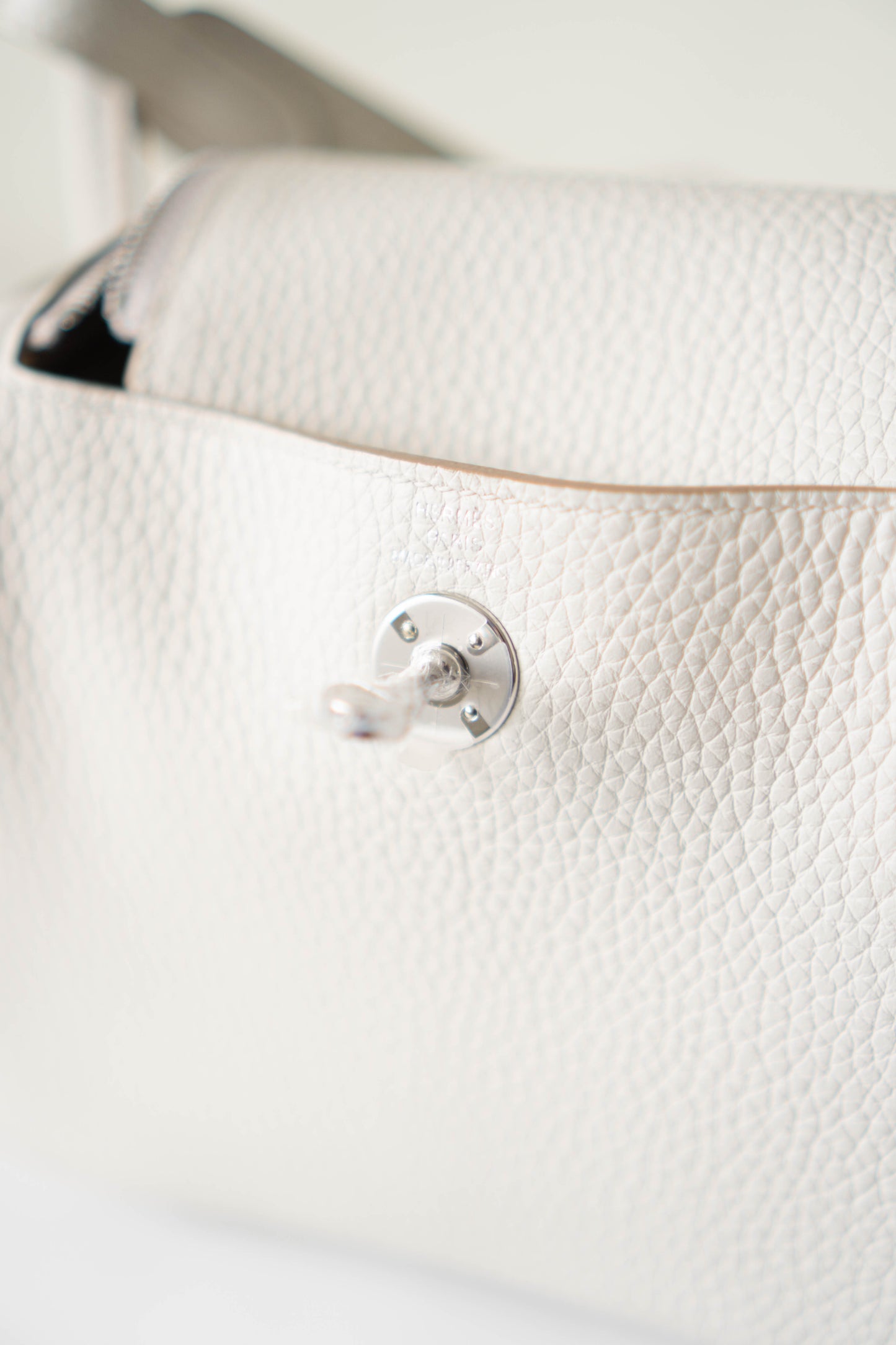 Mini Lind in Pearl Gray Clemence Calfskin with Palladium Hardware