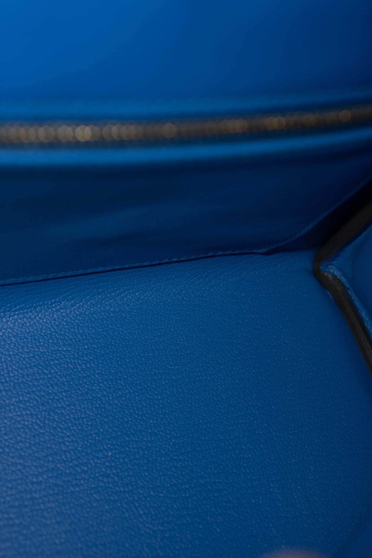 KL 25 Sellier – Blue France Swift Leather with Gold Hardware
