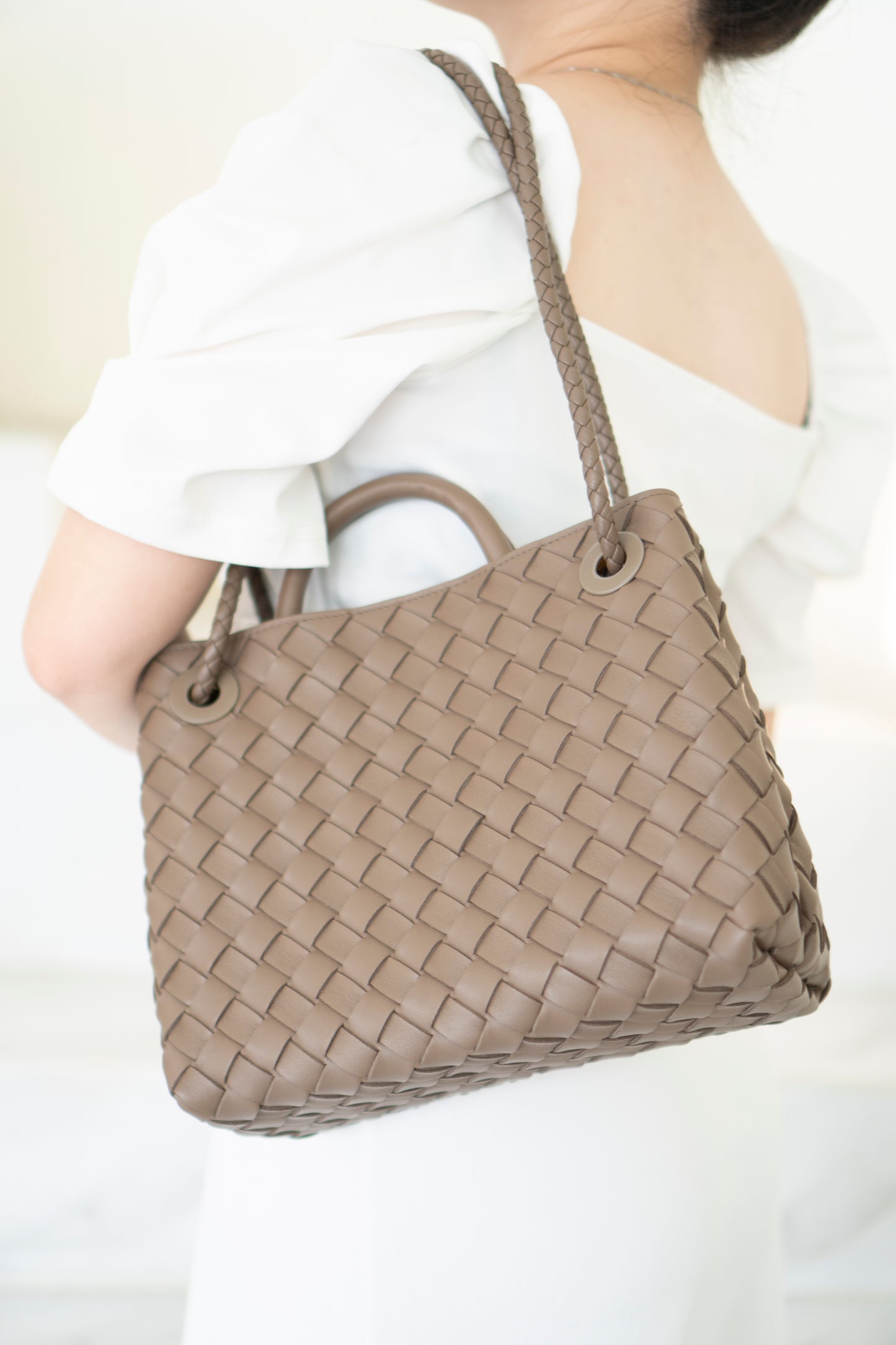 Small Andiamo – Taupe with Gold Hardware