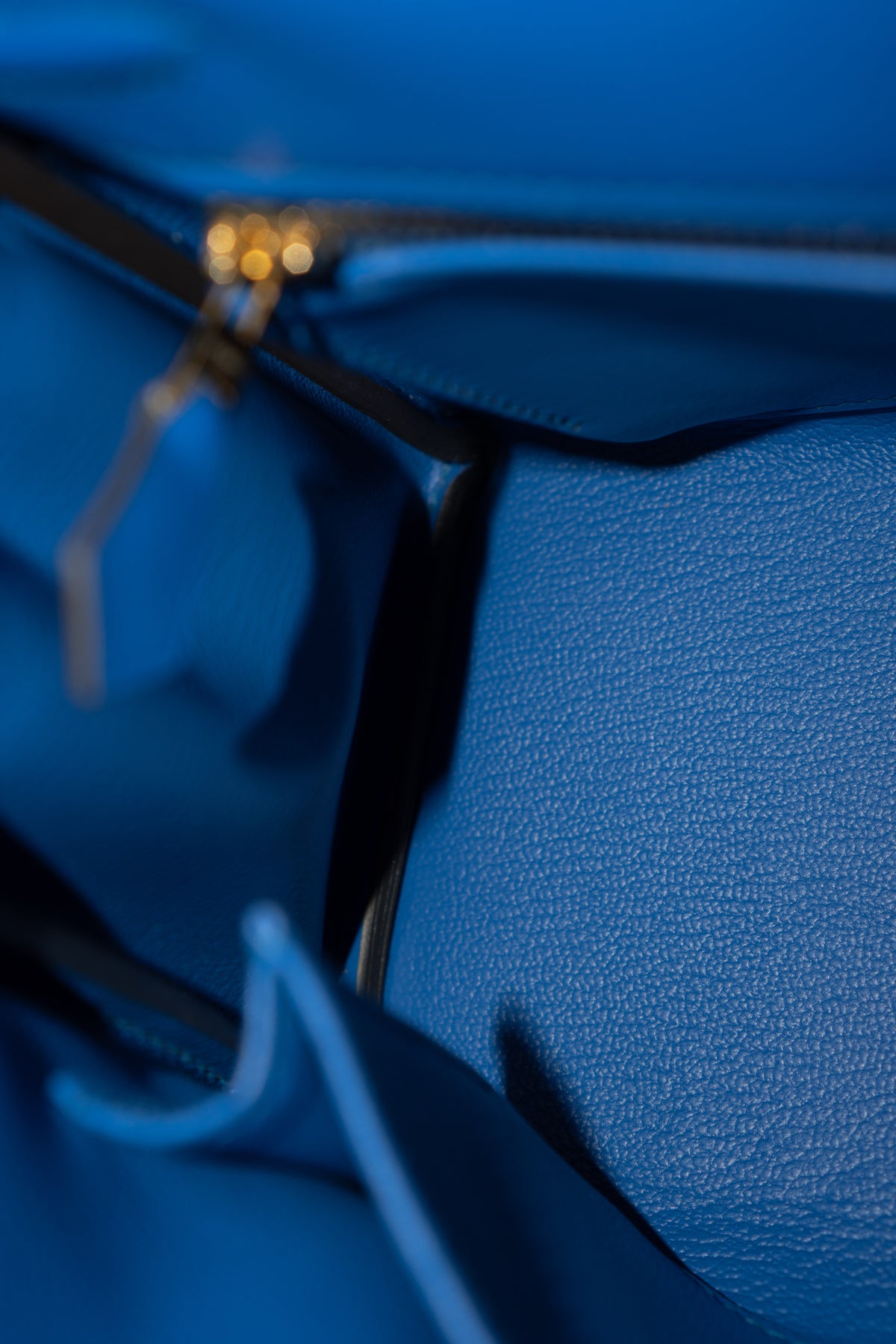 KL 25 Sellier – Blue France Swift Leather with Gold Hardware