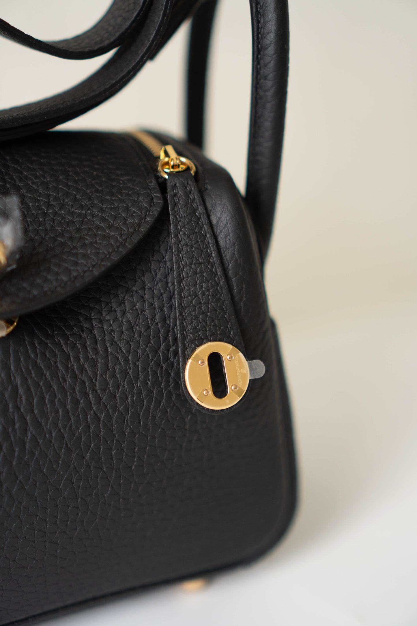 Mini Lind – Black Clemence Leather with Gold Hardware