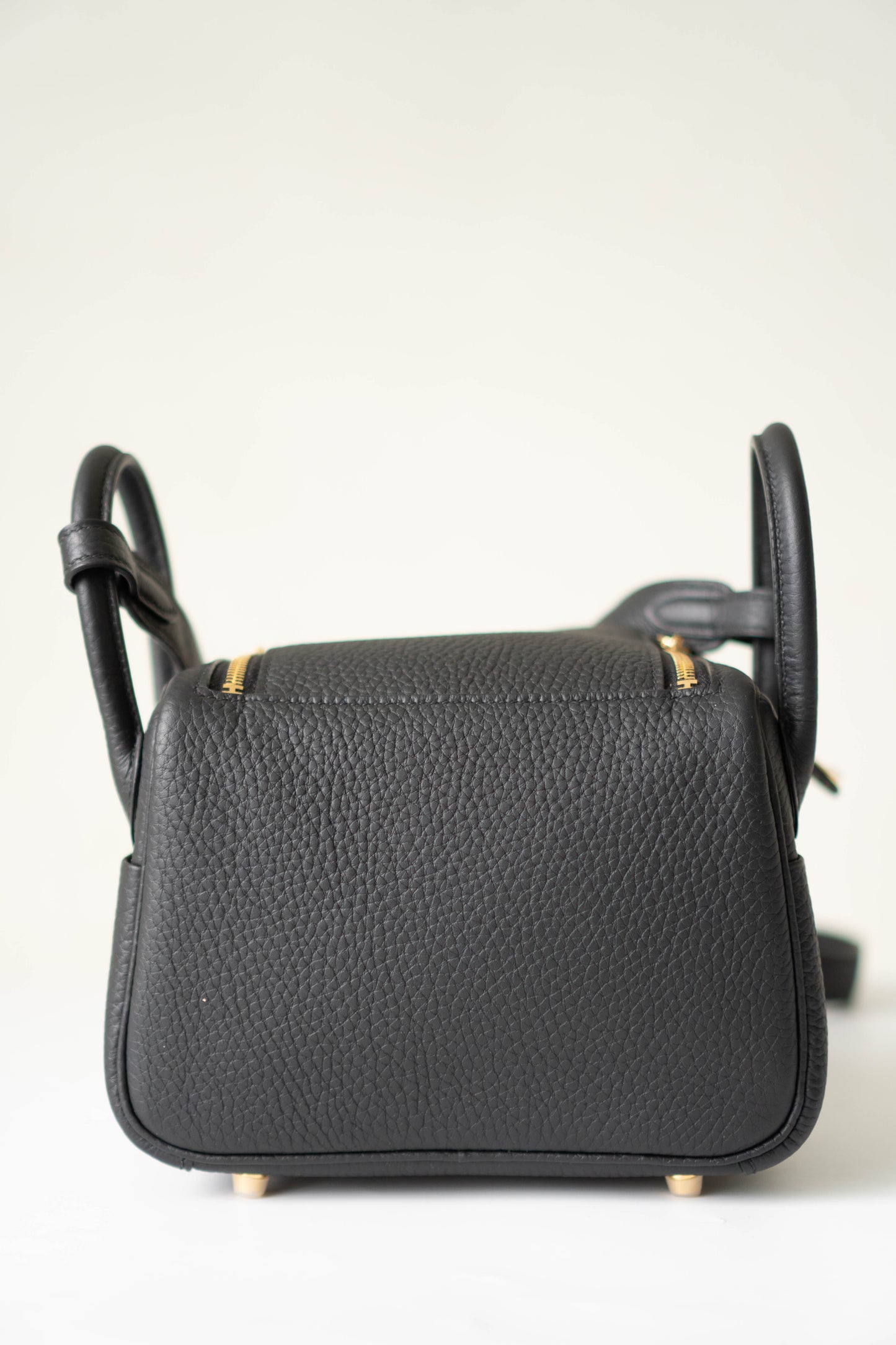 Mini Lind – Black Clemence Leather with Gold Hardware