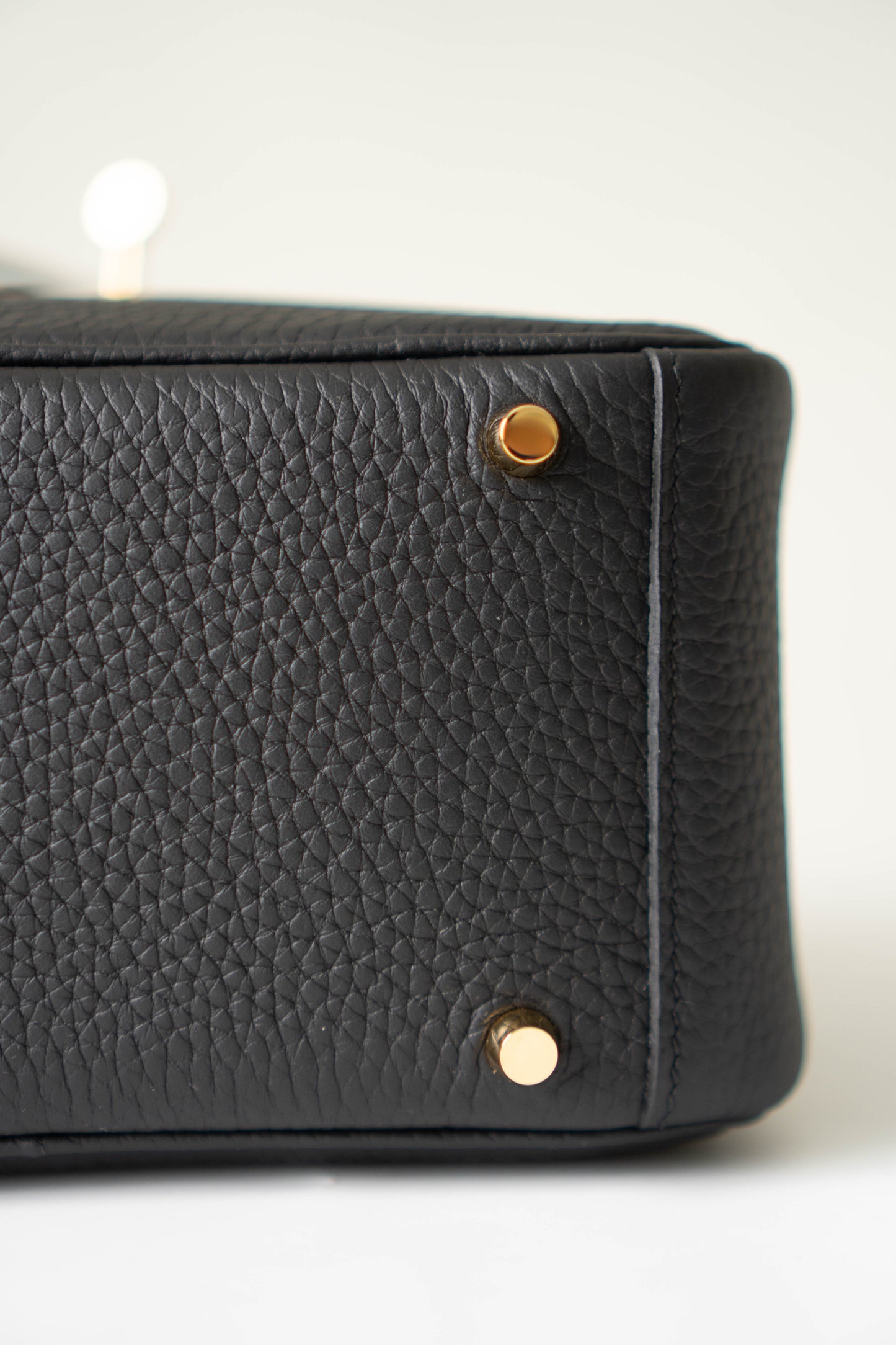 Mini Lind – Black Clemence Leather with Gold Hardware