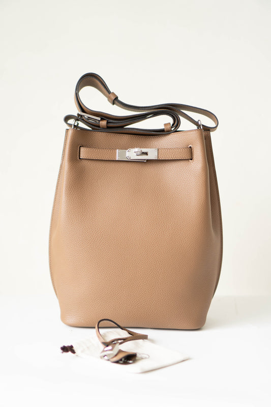 So KL 22 in Alezan Clemence Calfskin with Palladium Hardware