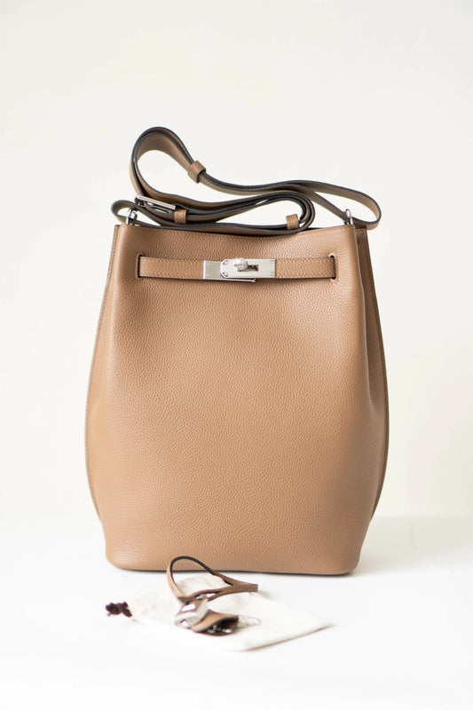 So KL 22 in Alezan Clemence Calfskin with Palladium Hardware