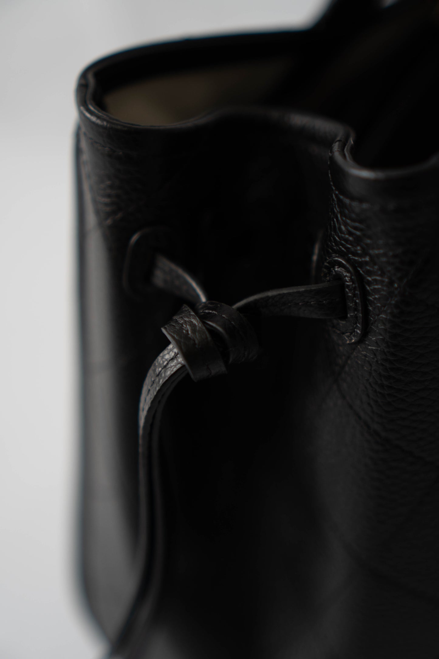 Large East-West Shopping Tote – Black Caviar with Gold Hardware