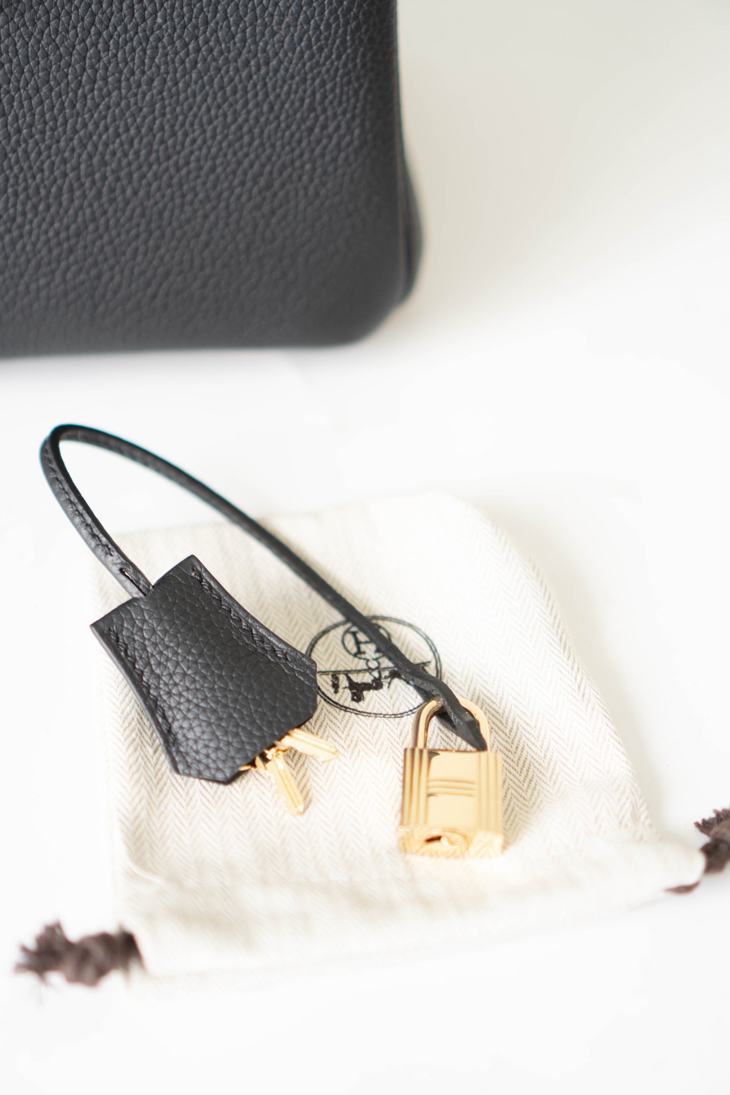 BK 30 – Black Togo Leather with Gold Hardware