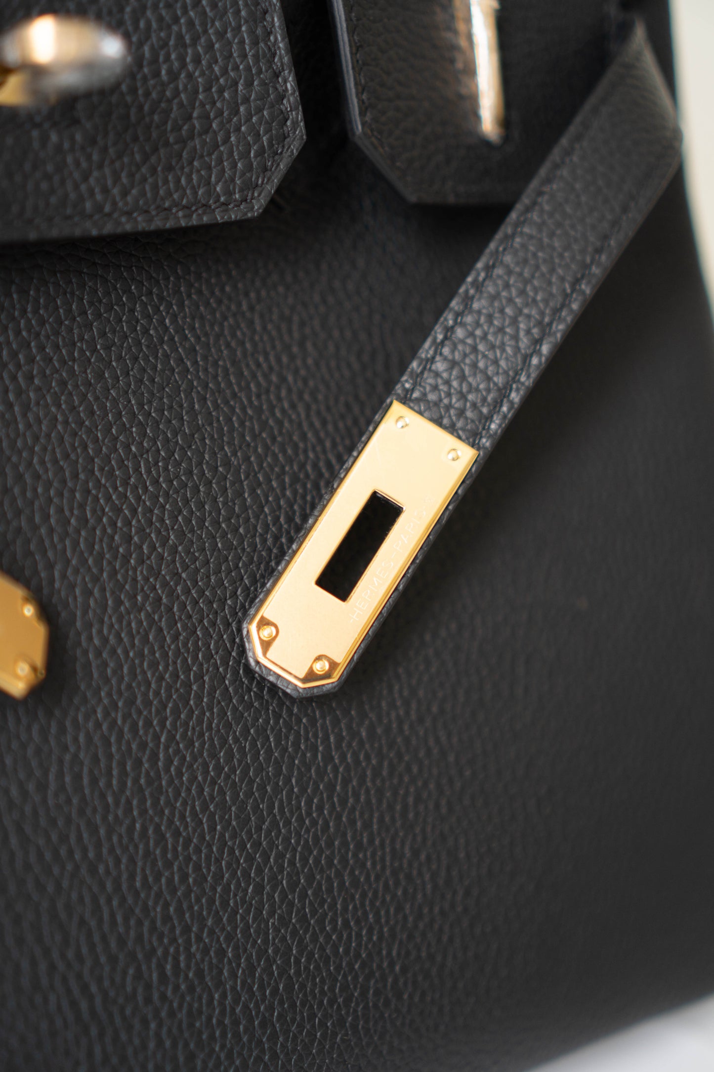 BK 30 – Black Togo Leather with Gold Hardware