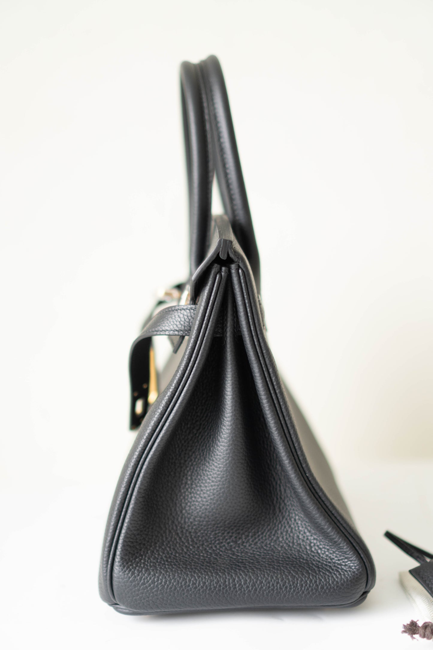 BK 30 – Black Togo Leather with Gold Hardware