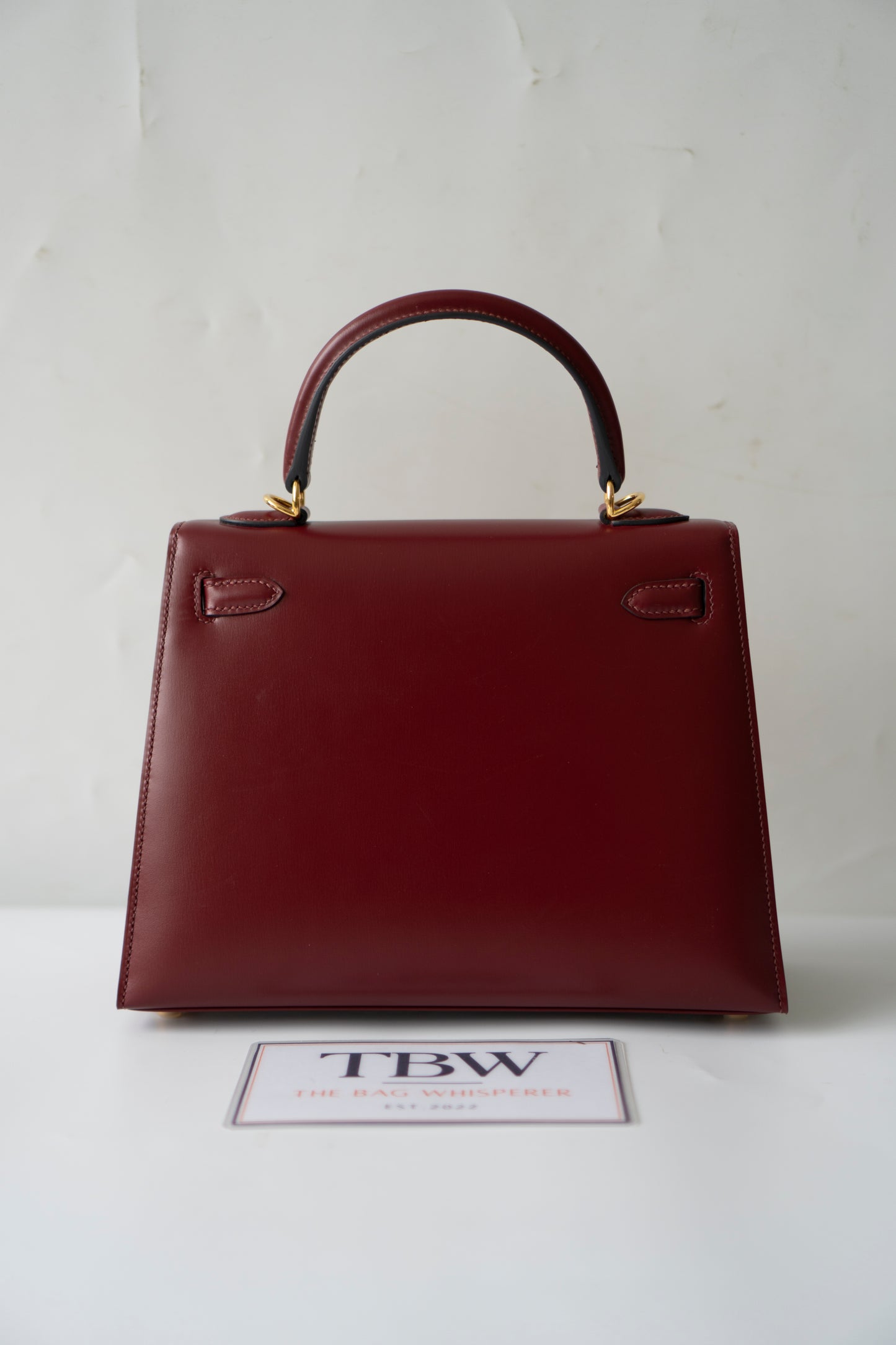 KL 25 – Rouge H Box Leather with Gold Hardware
