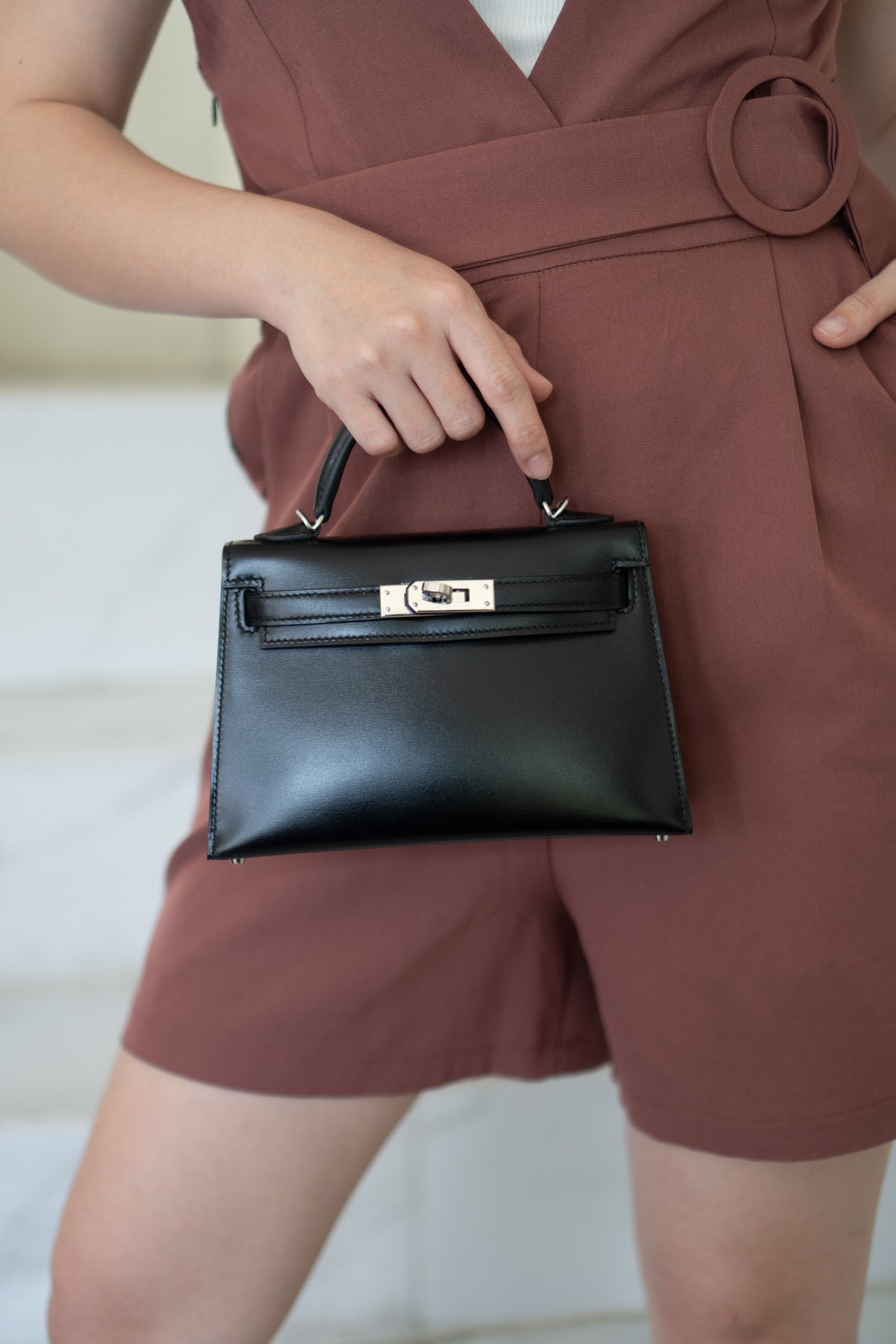 Mini KL II – Black Box Calfskin with Palladium Hardware