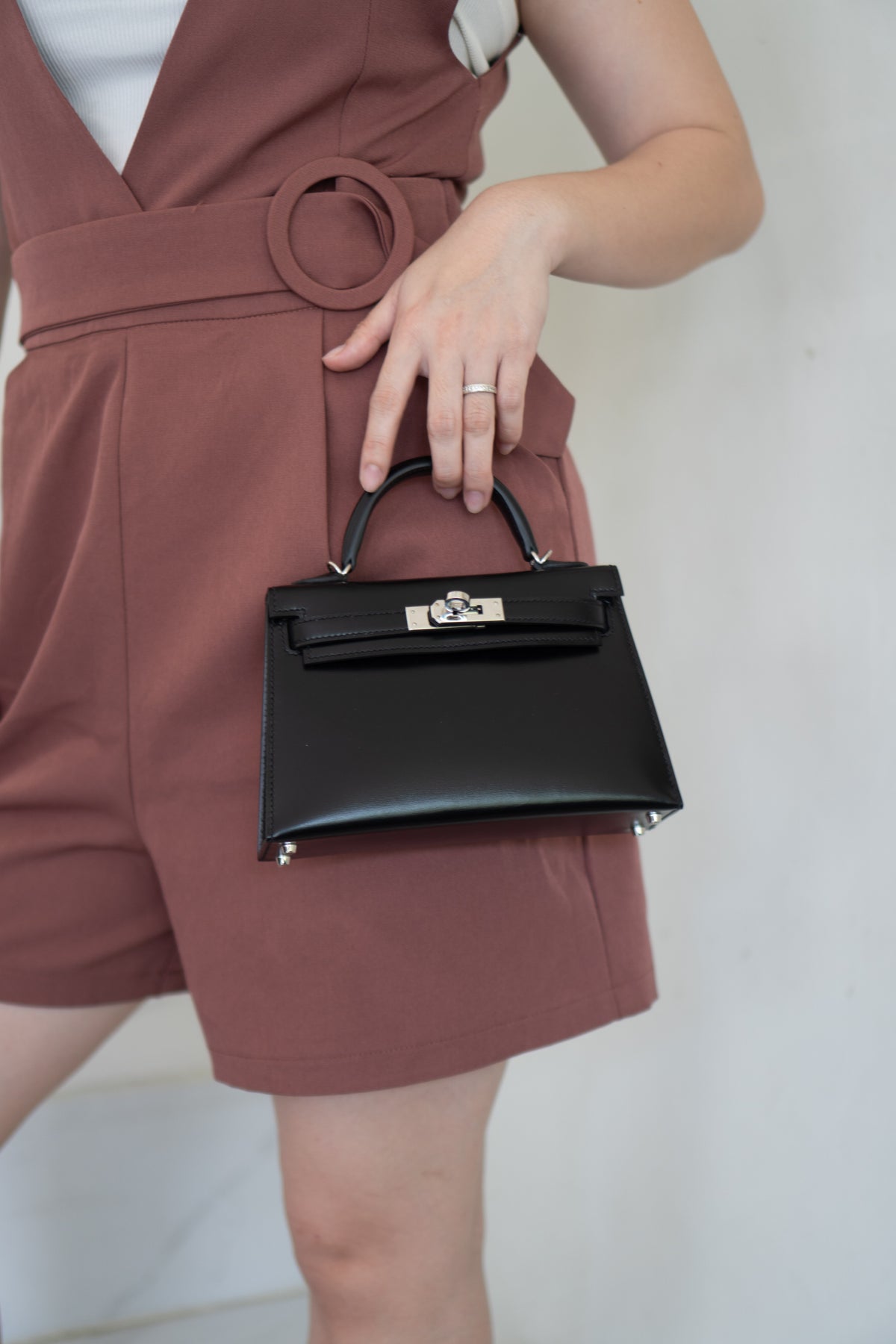 Mini KL II – Black Box Calfskin with Palladium Hardware