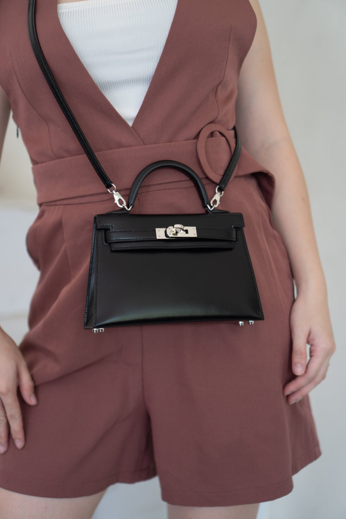 Mini KL II – Black Box Calfskin with Palladium Hardware