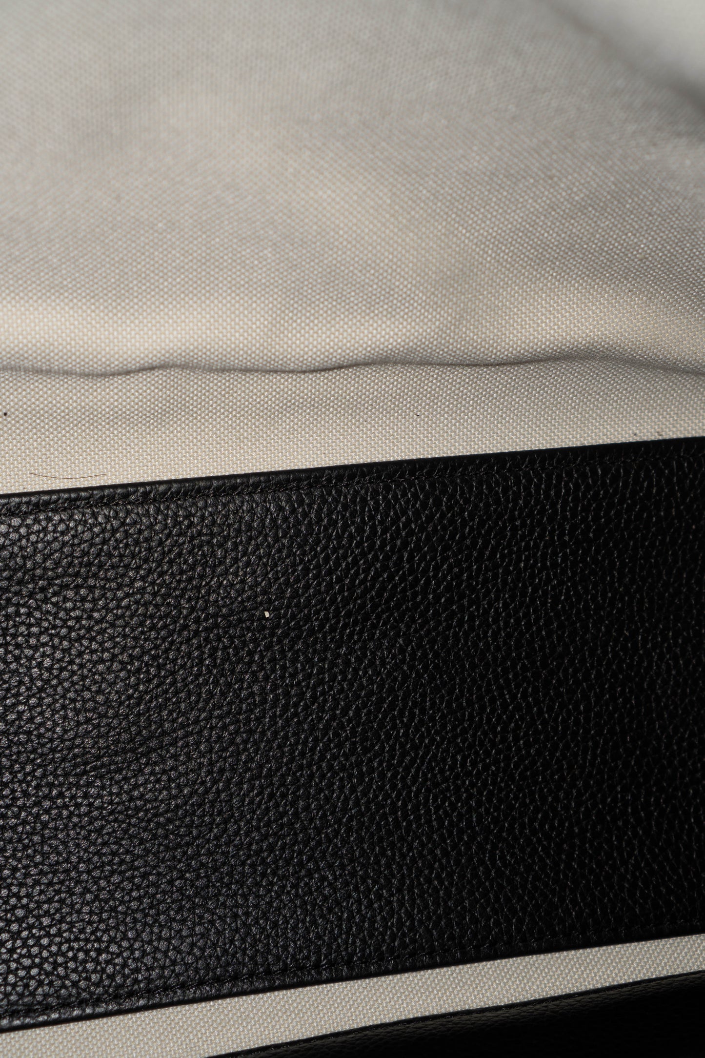 Large East-West Shopping Tote – Black Caviar with Gold Hardware