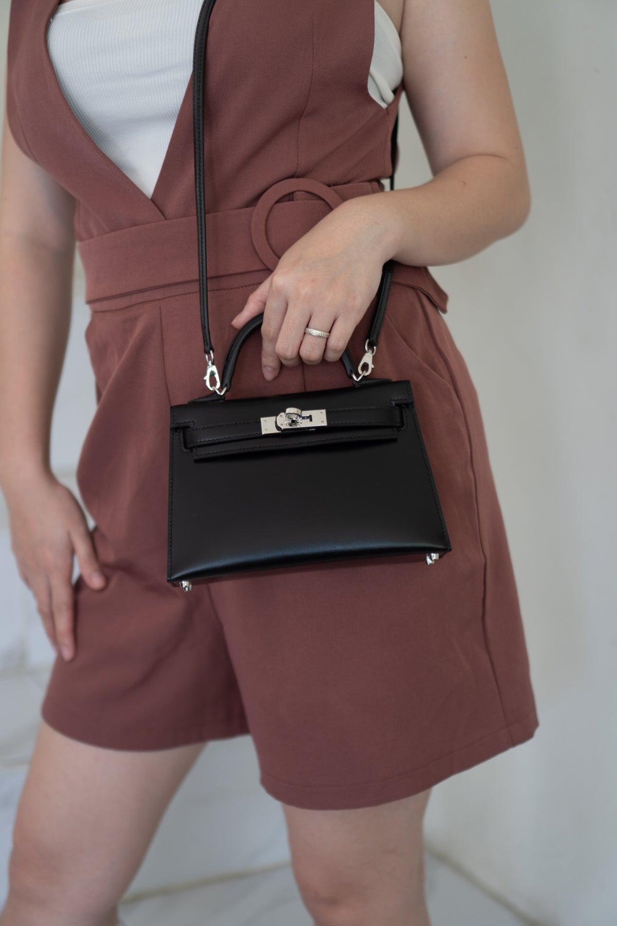 Mini KL II – Black Box Calfskin with Palladium Hardware