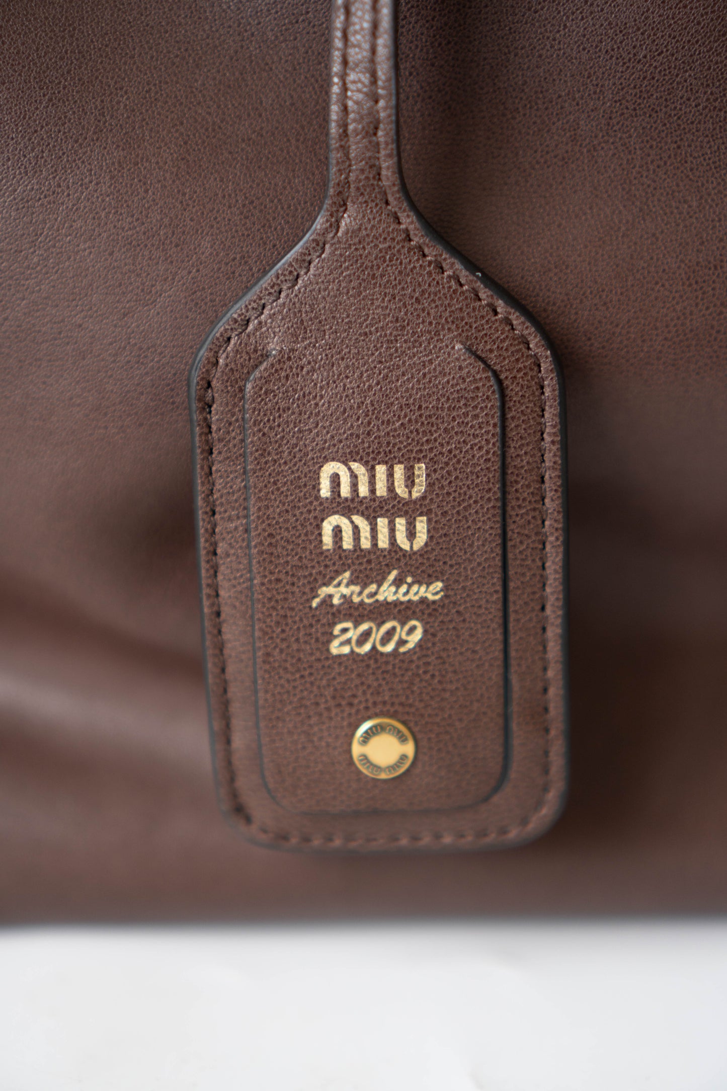 Aventure Top Handle Tote – Brown Nappa Leather with Gold Hardware