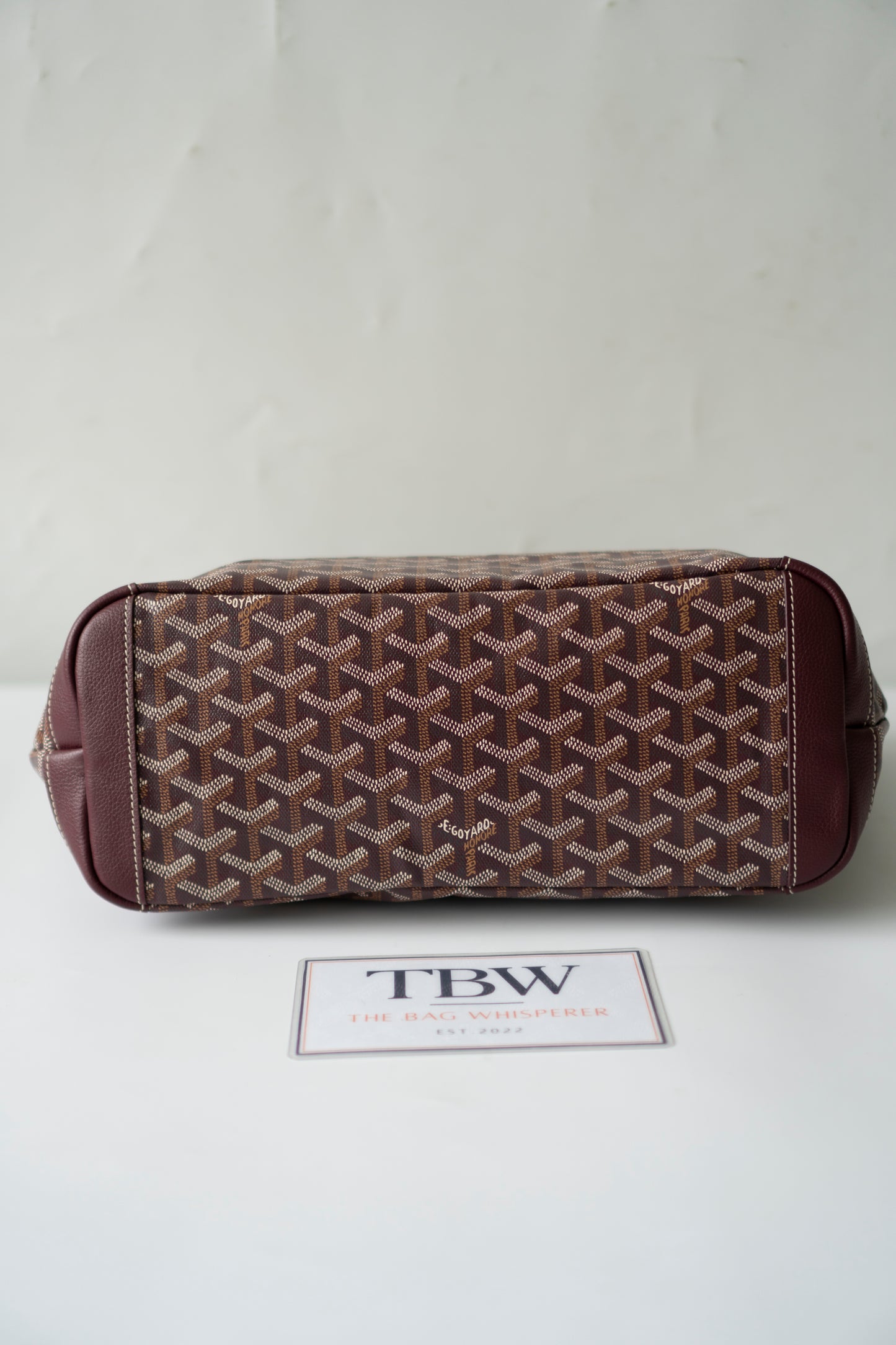 Artois PM – Burgundy Trim Coated Canvas Tote