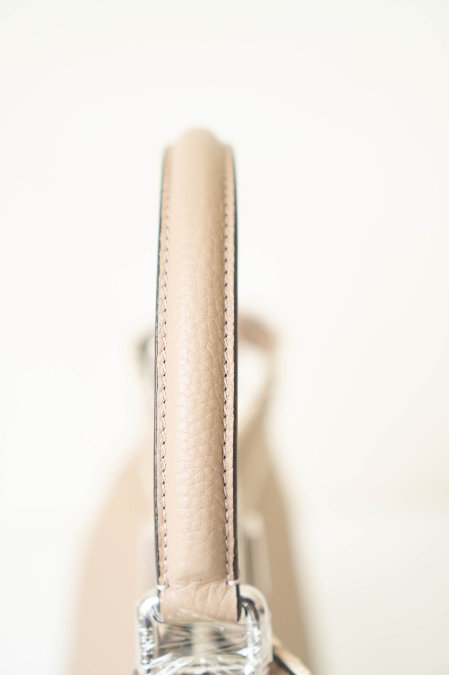 Peeka boo IseeU in Medium Taupe/Beige Calfskin Leather with Palladium Hardware