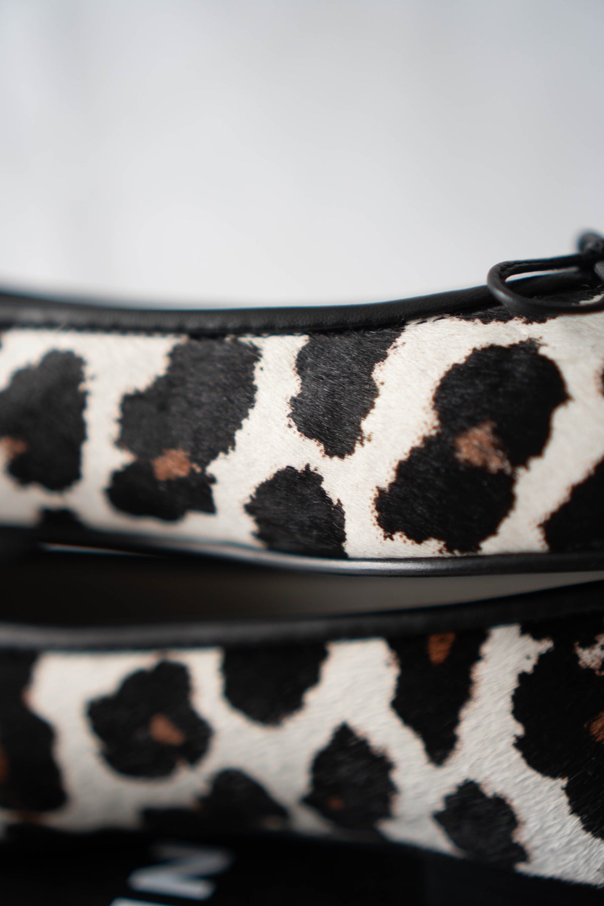 CC Leopard Print & Spotted Cap-Toe Calf Hair Ballet Flats