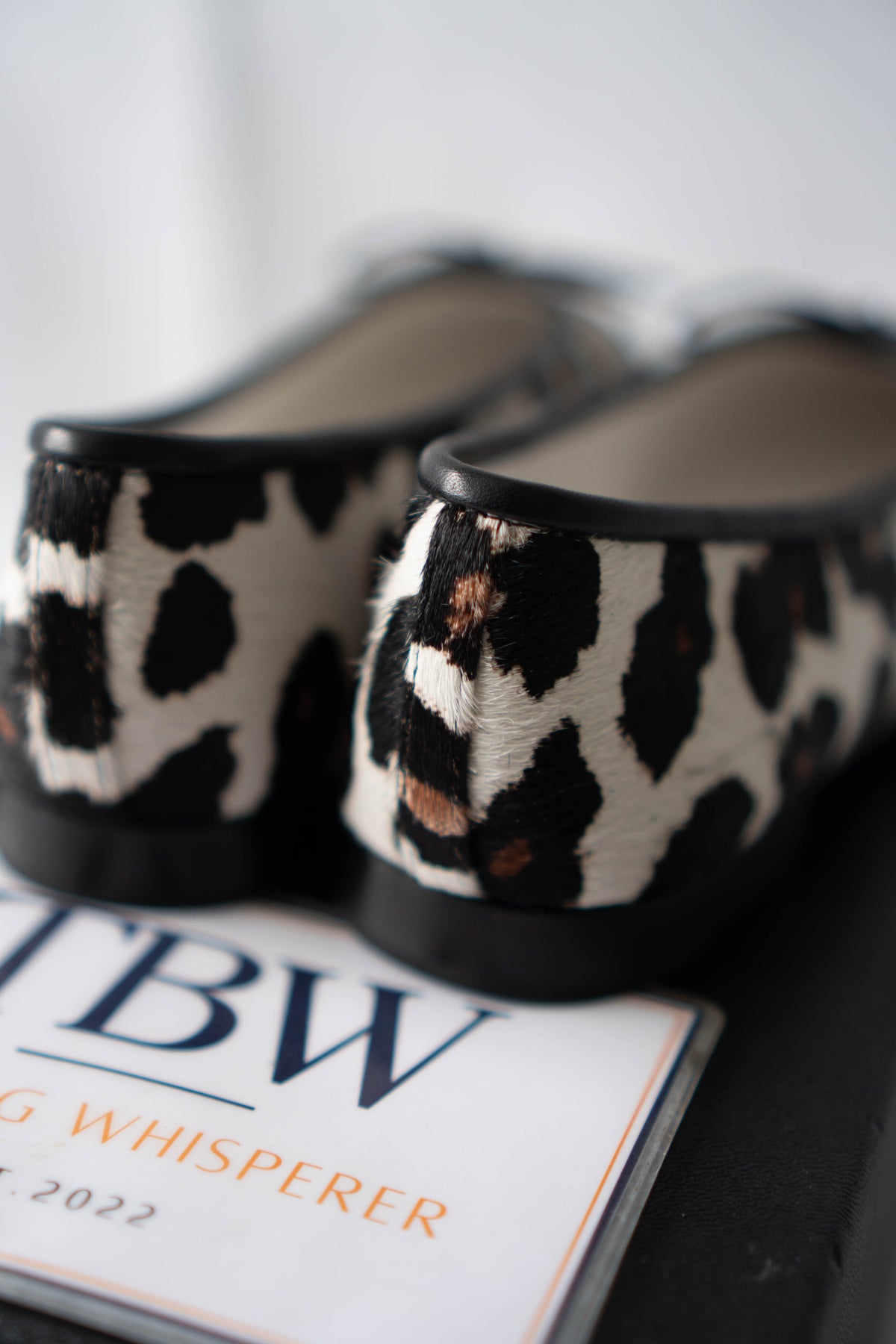 CC Leopard Print & Spotted Cap-Toe Calf Hair Ballet Flats