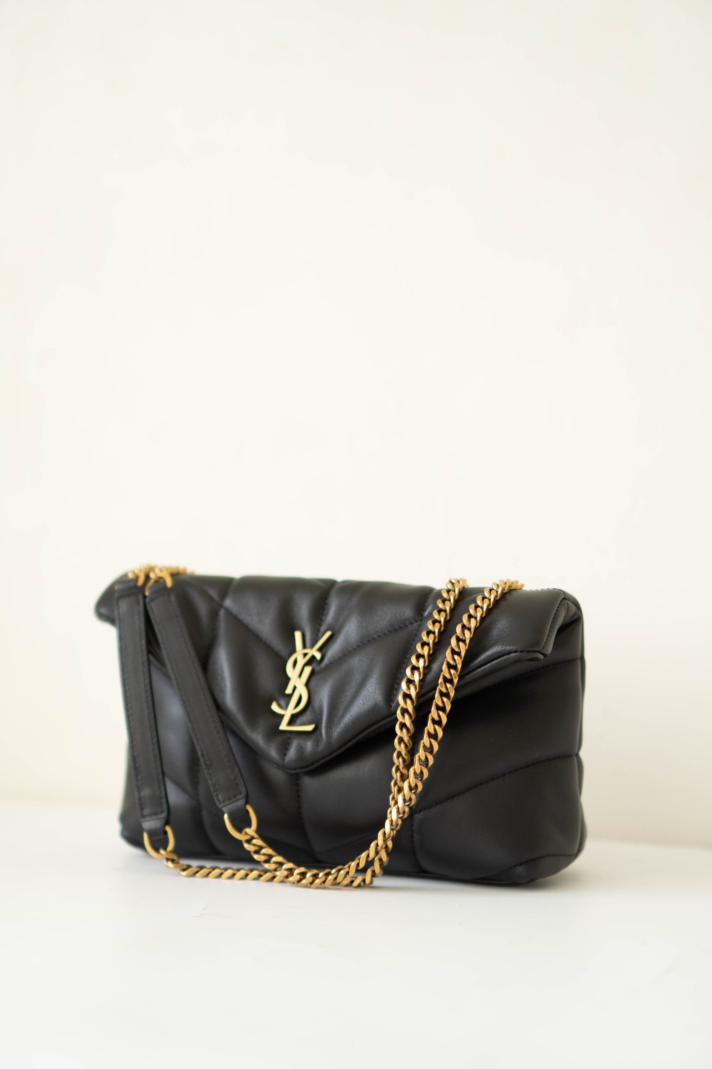 LouLou Puffer Toy in Noir Lambskin with Gold Hardware
