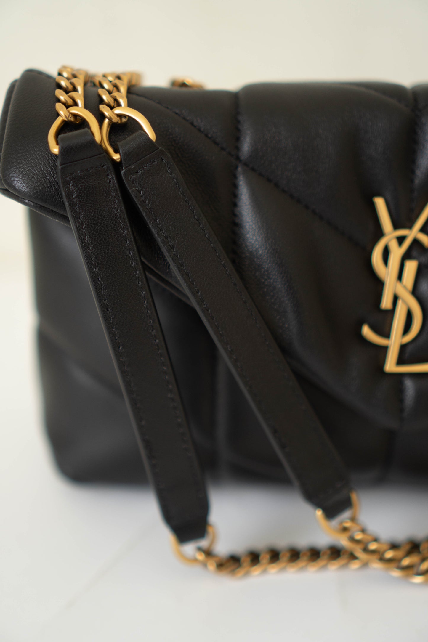 LouLou Puffer Toy in Noir Lambskin with Gold Hardware