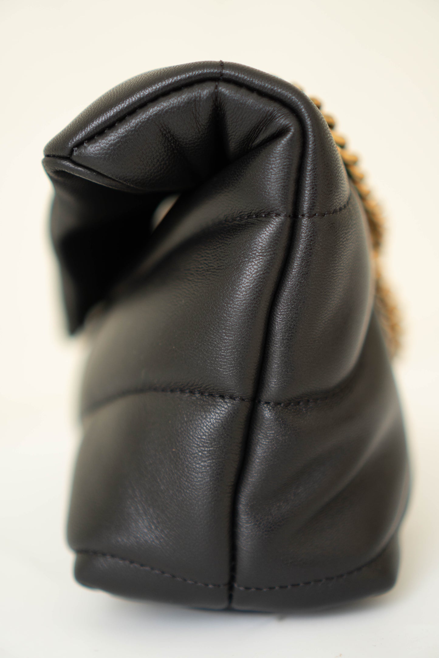 LouLou Puffer Toy in Noir Lambskin with Gold Hardware
