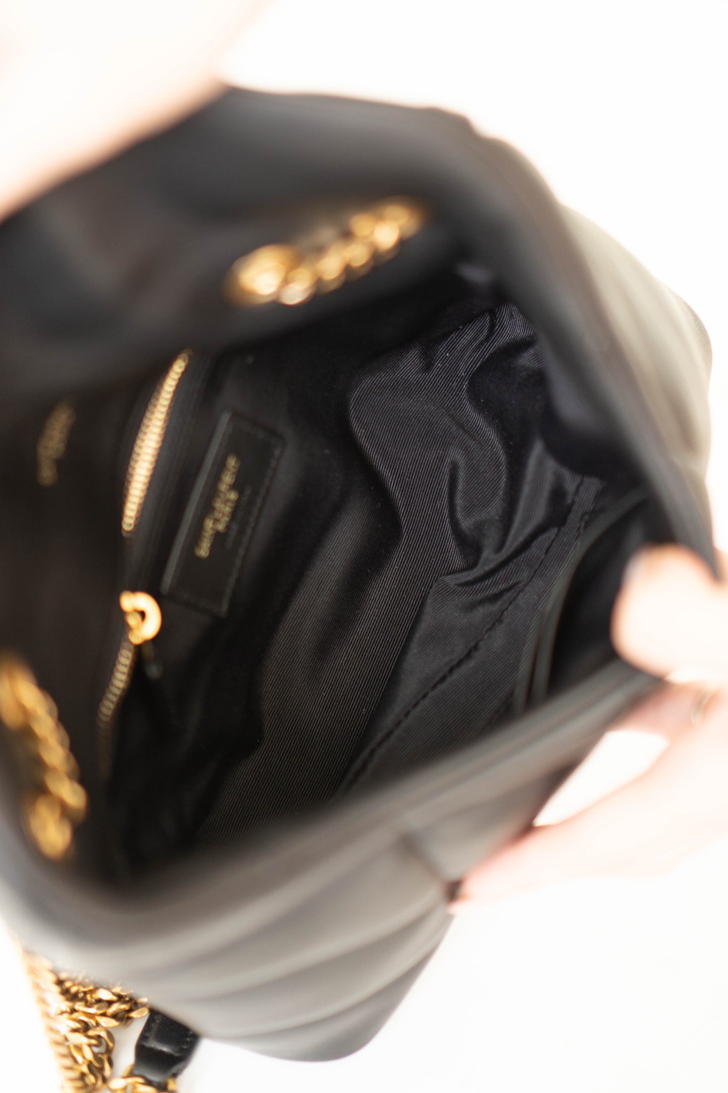 LouLou Puffer Toy in Noir Lambskin with Gold Hardware