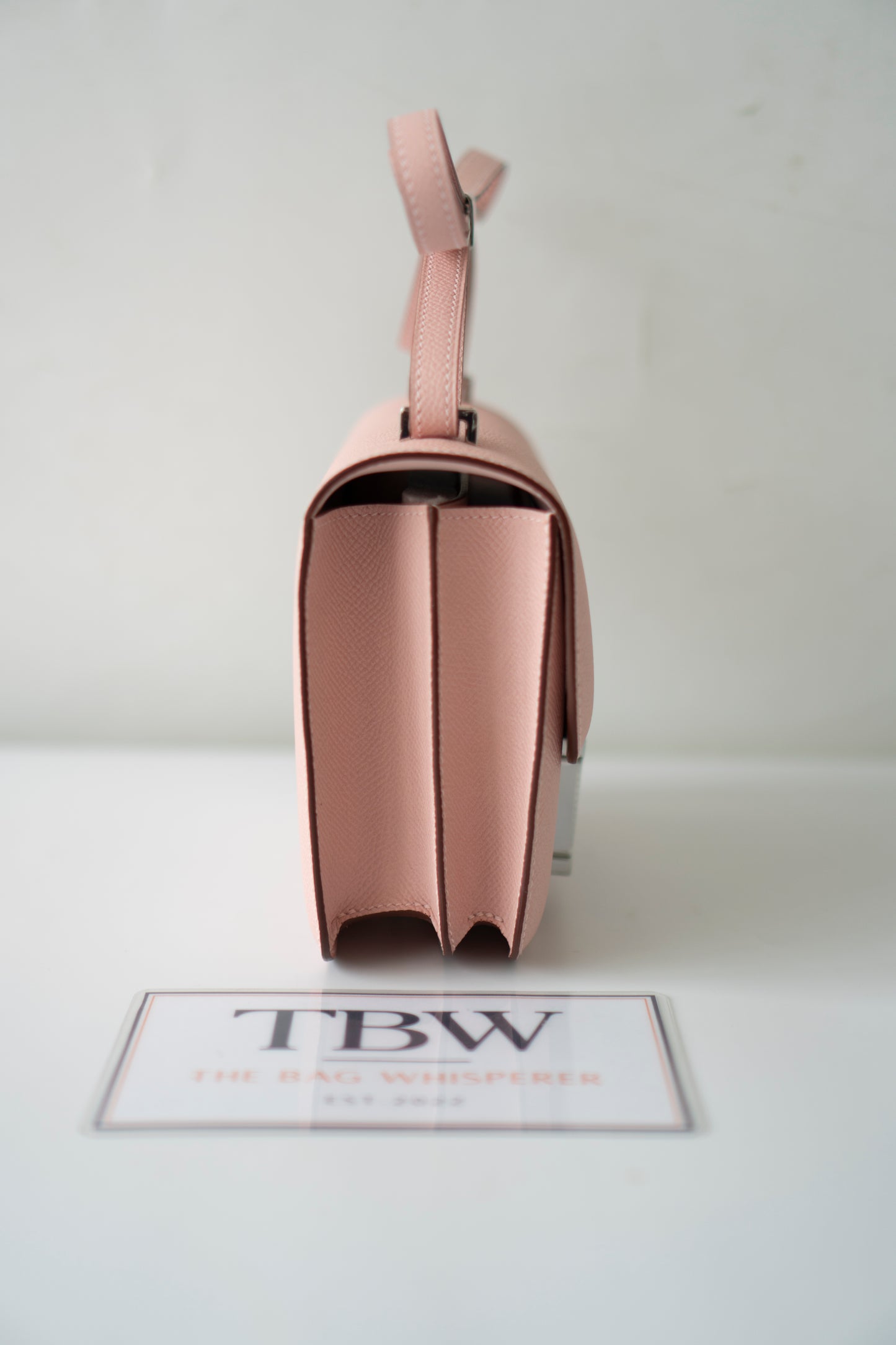 Constanc 18 – Rose Sakura Epsom Leather with Palladium Hardware