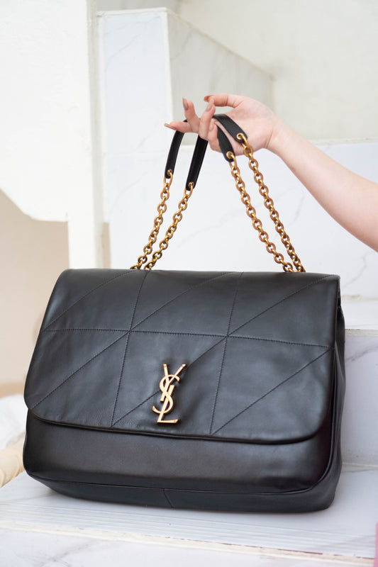 Jamie 4.3 Large In Black Lambskin with Gold Hardware