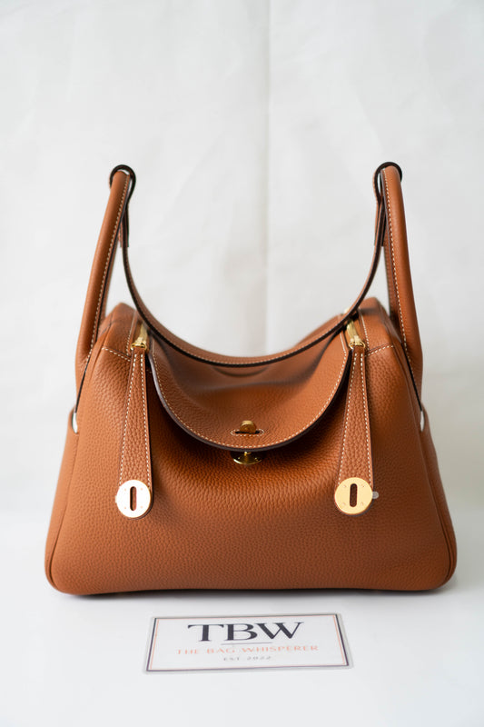 Lind Bag 30 – Gold Clemence with Gold Hardware